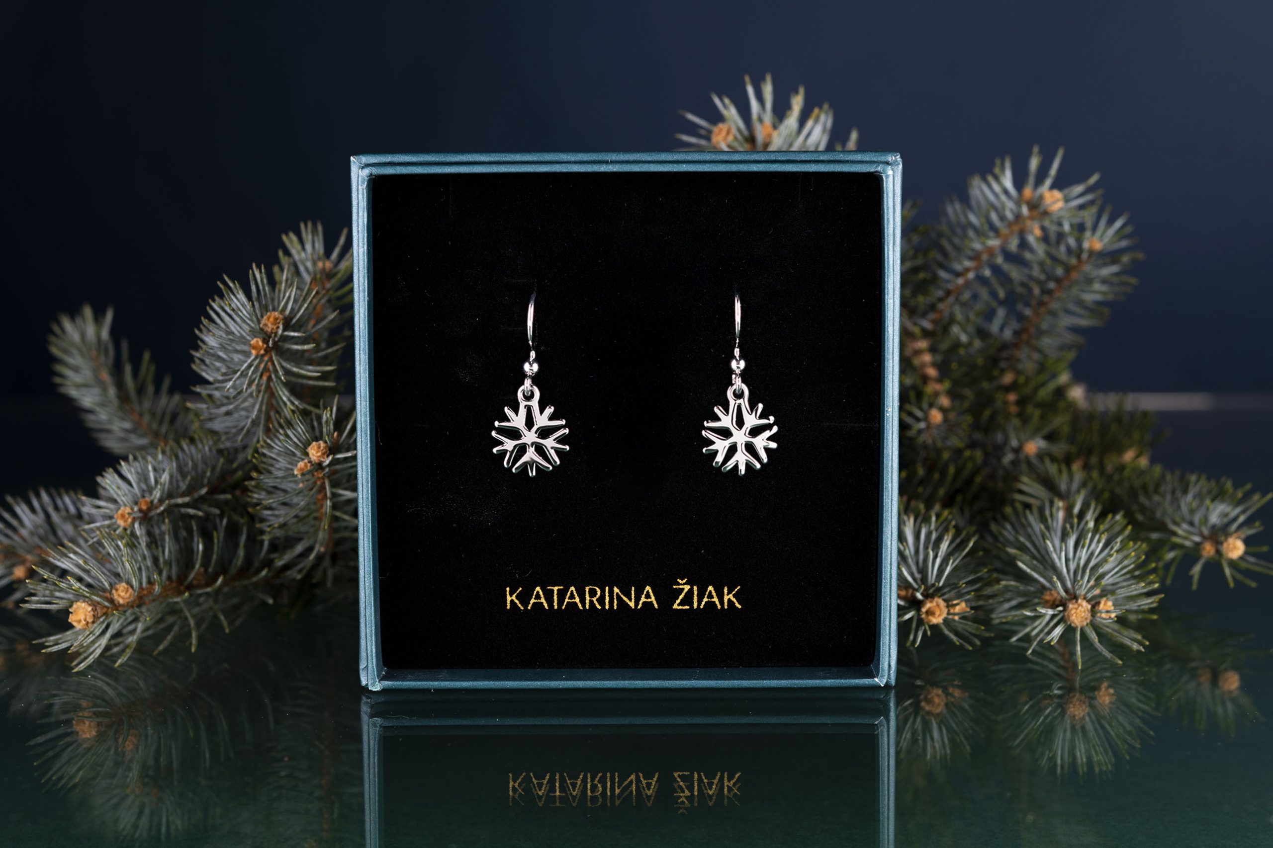 Náušnice snehová vločka 1 mini