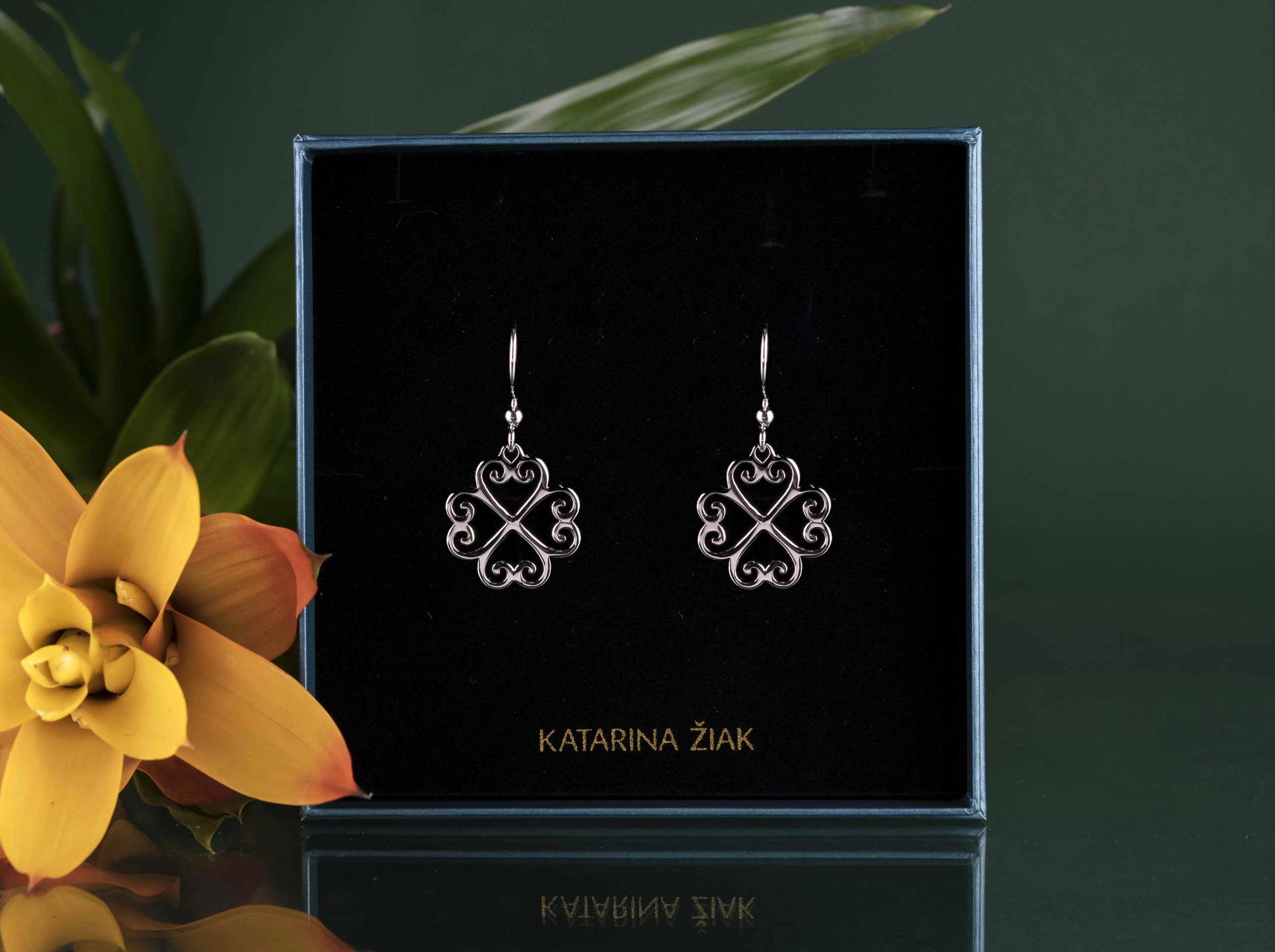 Set - štvorlístky 2 náušnice + prívesok