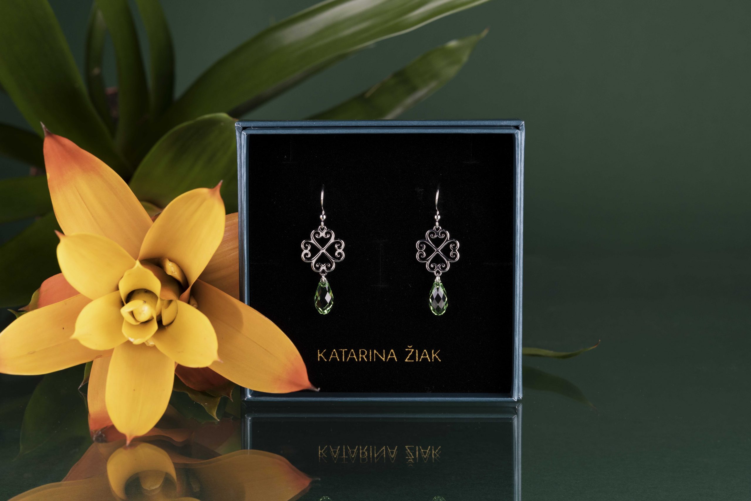 Náušnice štvorlístok 2 - Swarovski