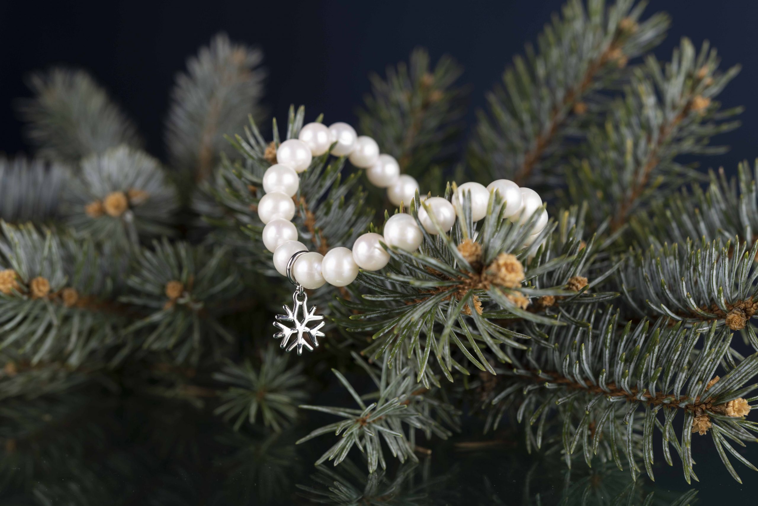 Náramok snehová vločka 1 - perly