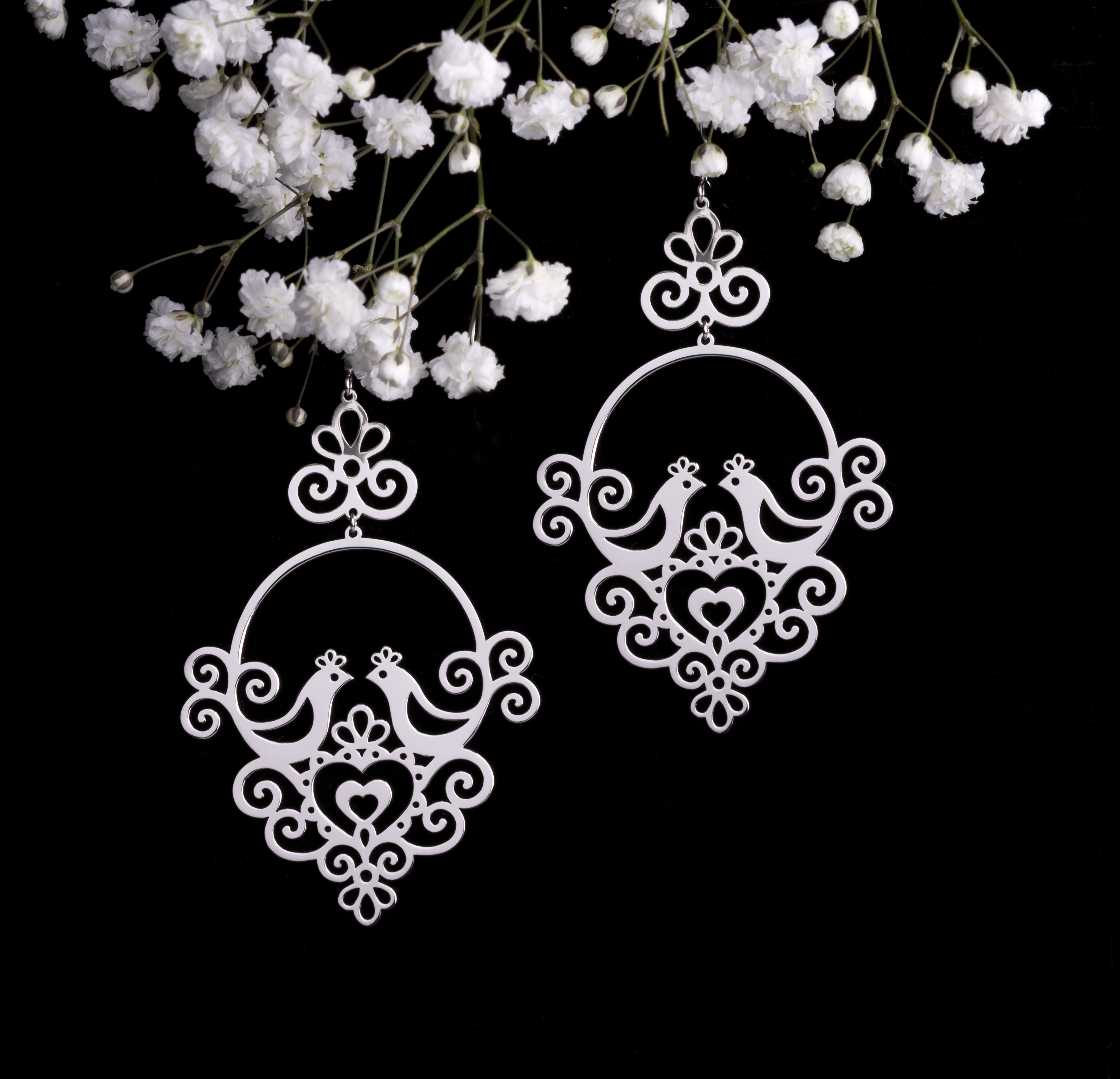 Náušnice Ornamentika - holubice