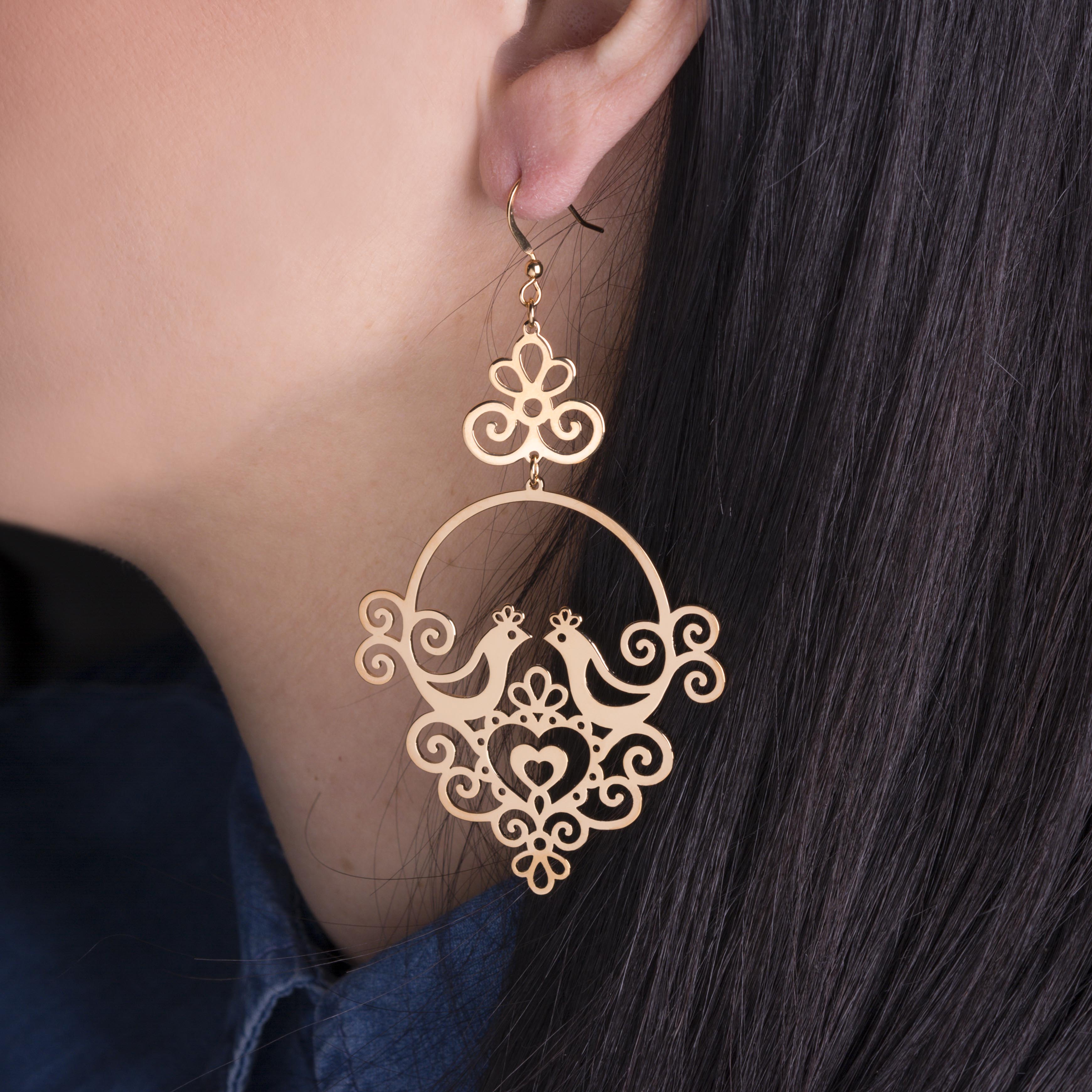 Náušnice Ornamentika - holubice