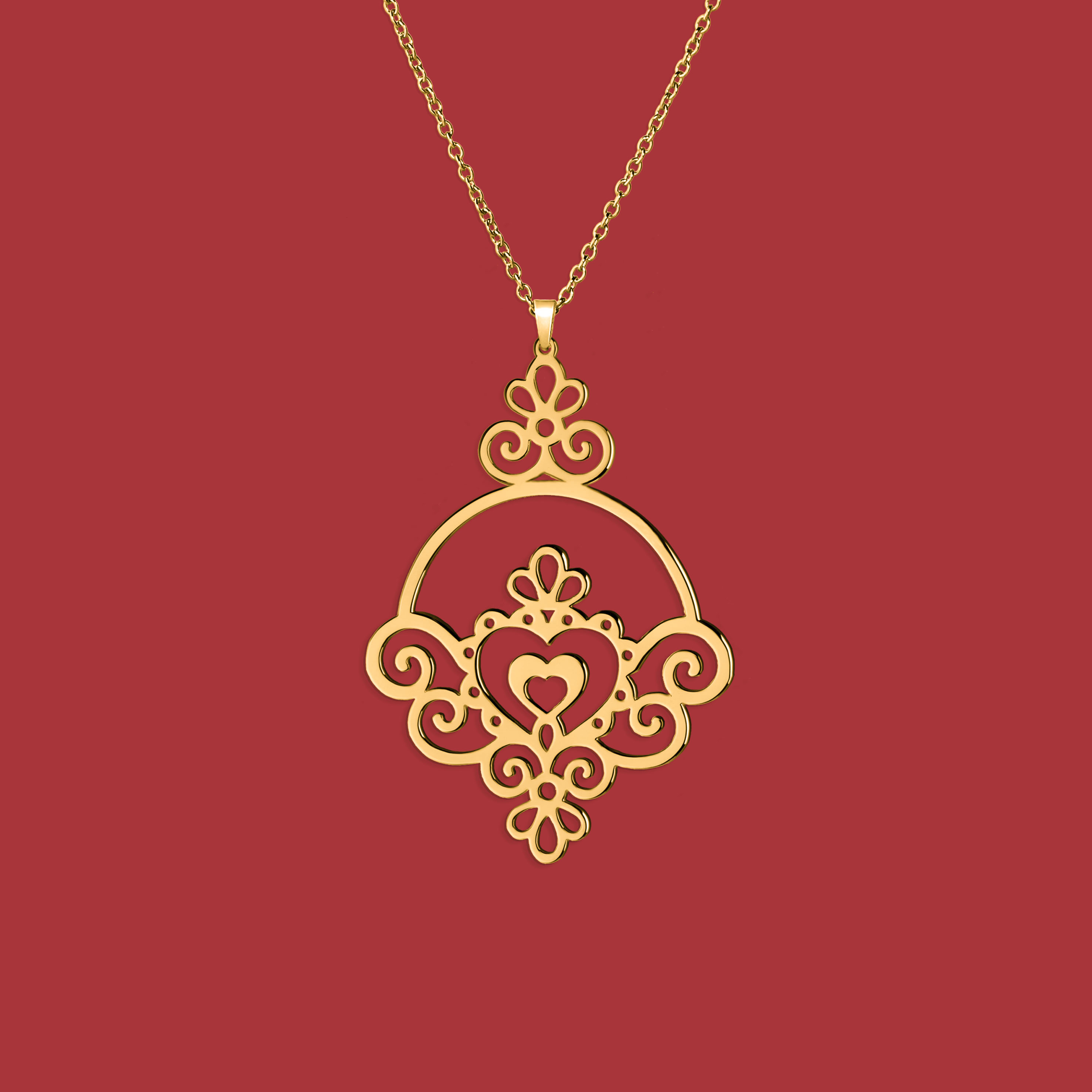 Prívesok Ornamentika - srdiečka 2