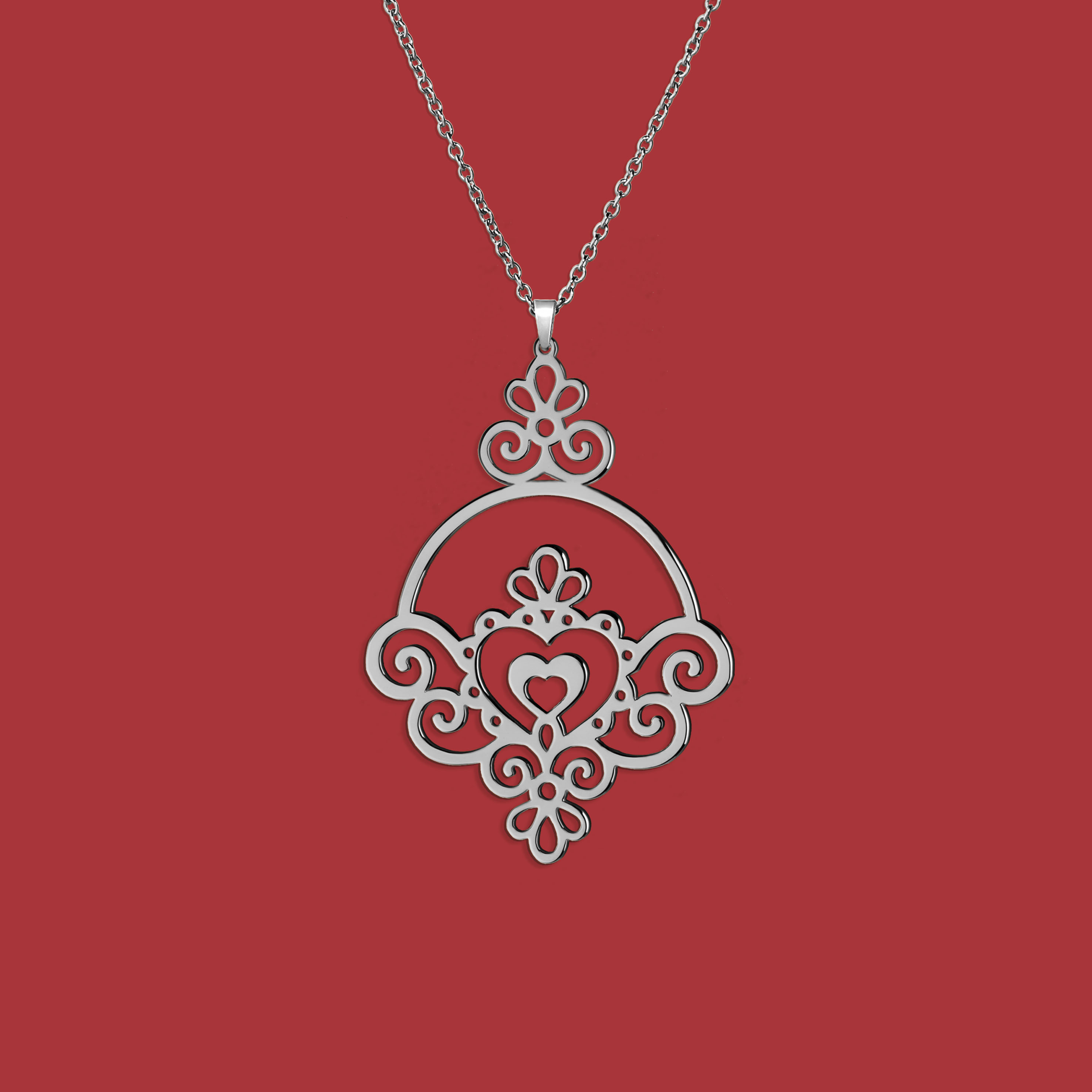 Prívesok Ornamentika - srdiečka 2