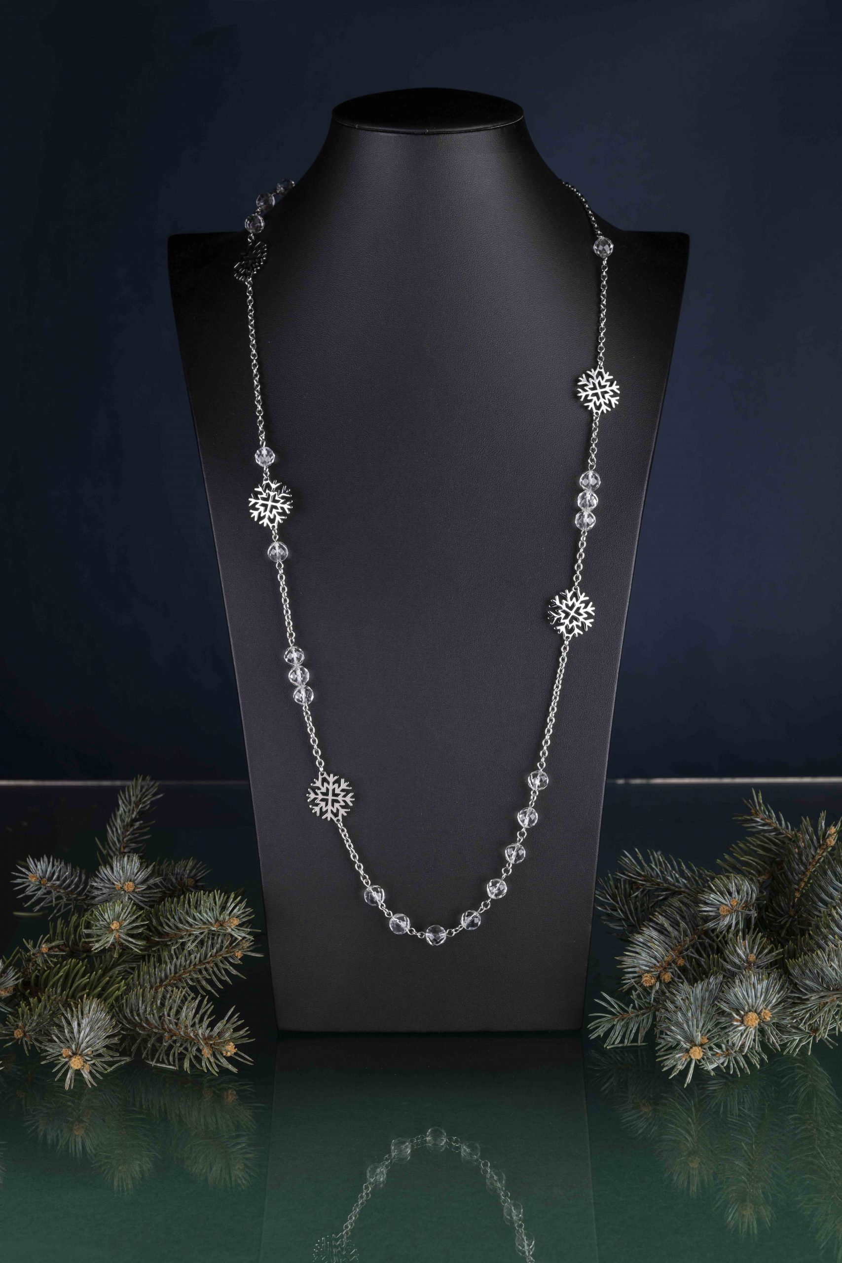 Retiazka snehové vločky 2 - brúsený krištáľ