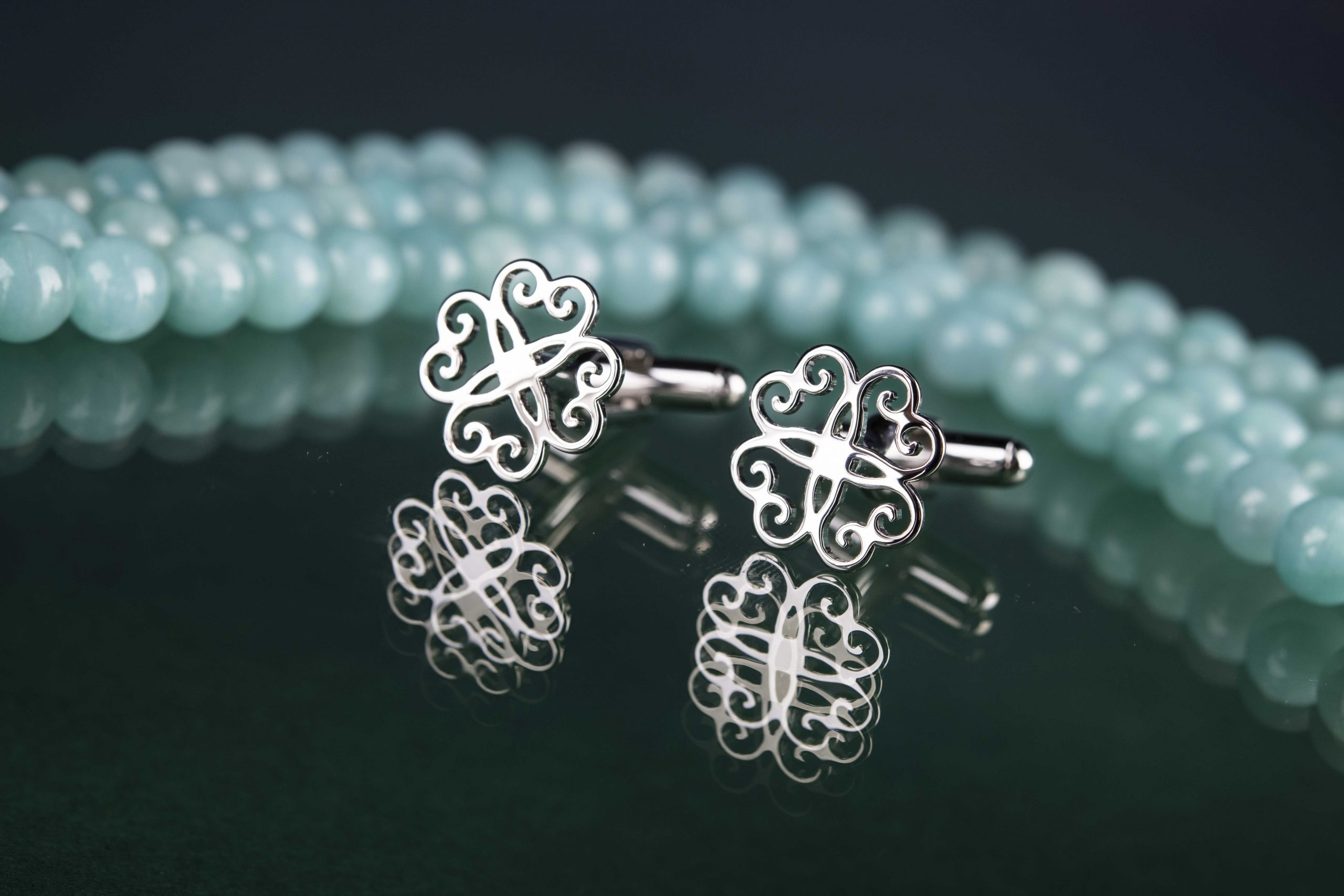 Symbbolika štvorlístok- manžetové gombíky