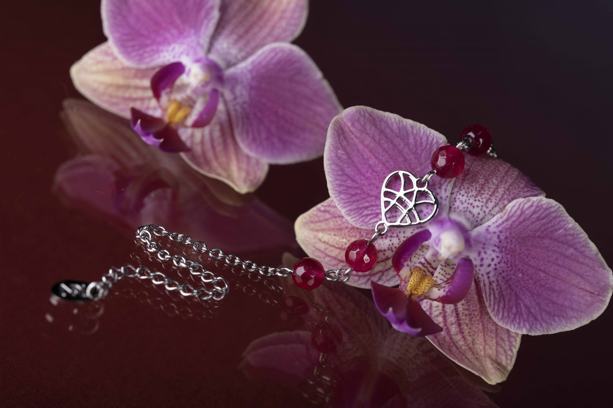 Náramok srdiečko IBA TEBE mini + achát 1