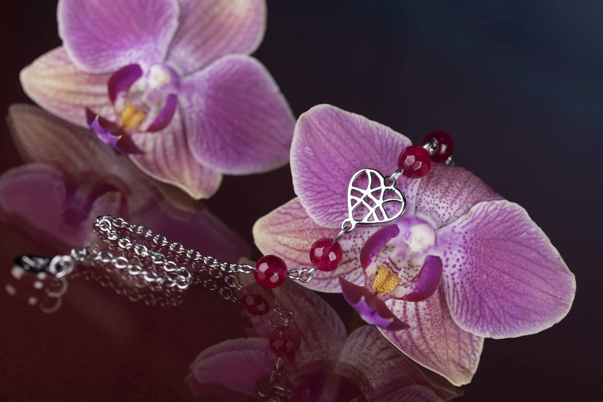 Náramok srdiečko IBA TEBE mini + achát 1