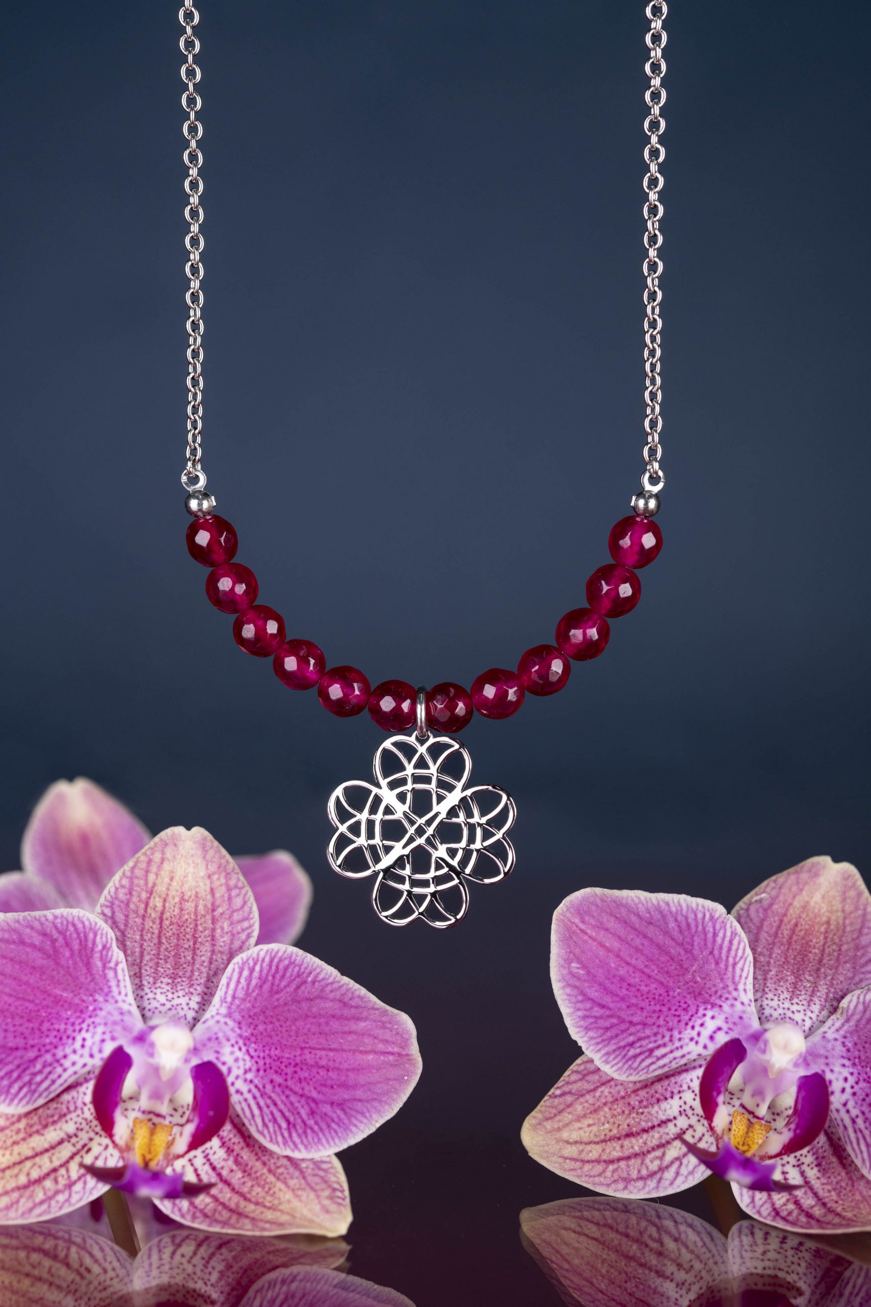 Náhrdelník - štvorlístok IBA TEBE mini + achát 1