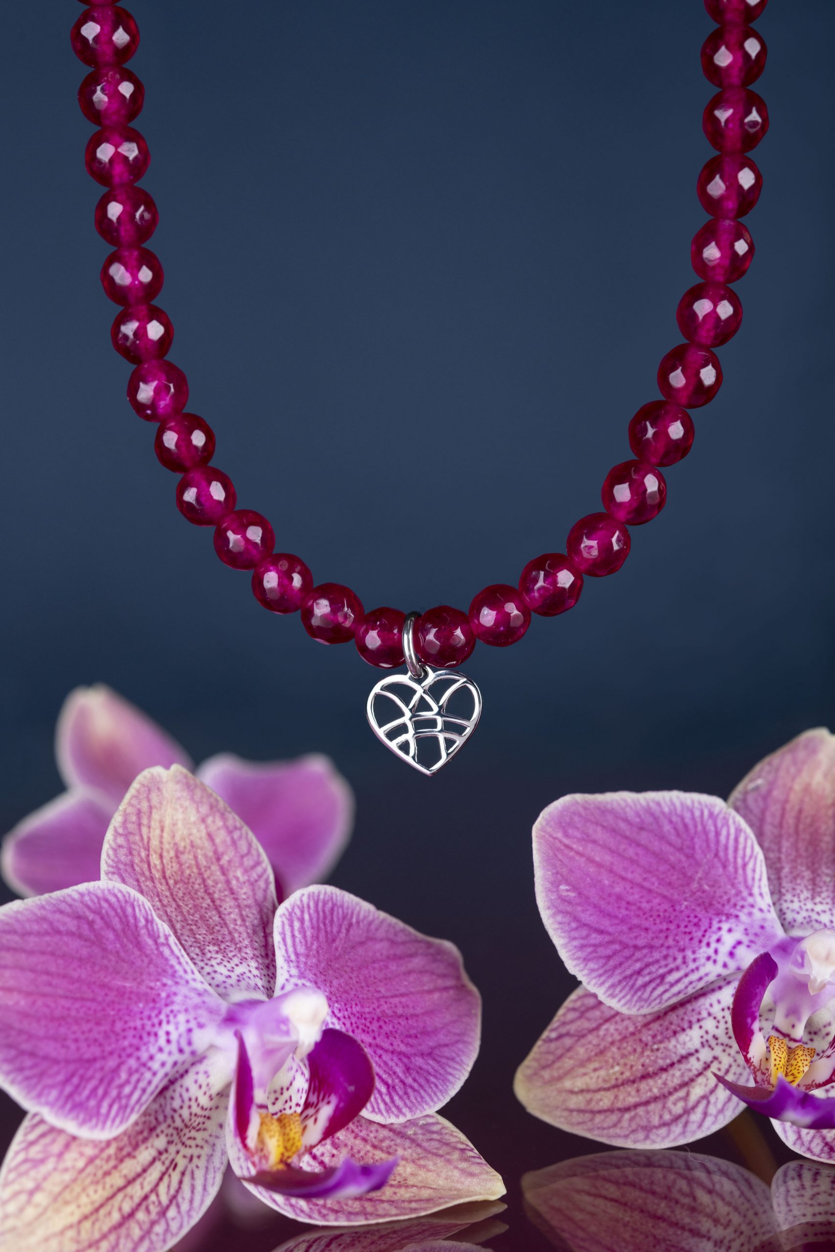 Náhrdelník - srdiečko IBA TEBE mini + achát