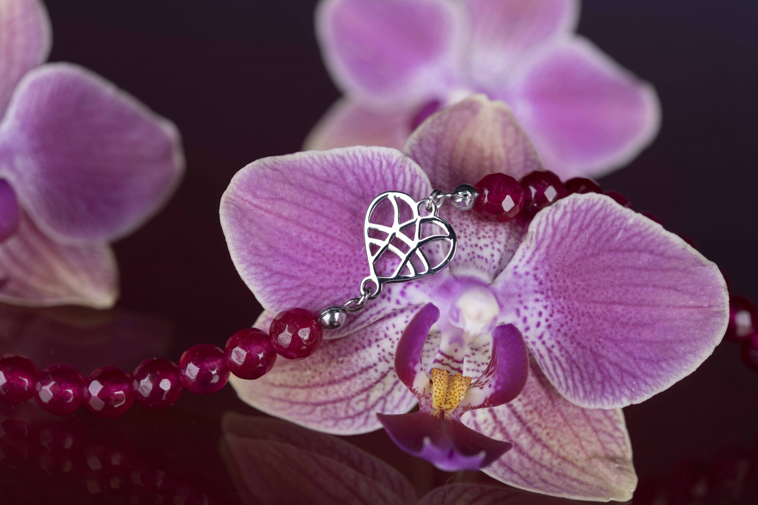 Náramok srdiečko IBA TEBE mini + achát 2