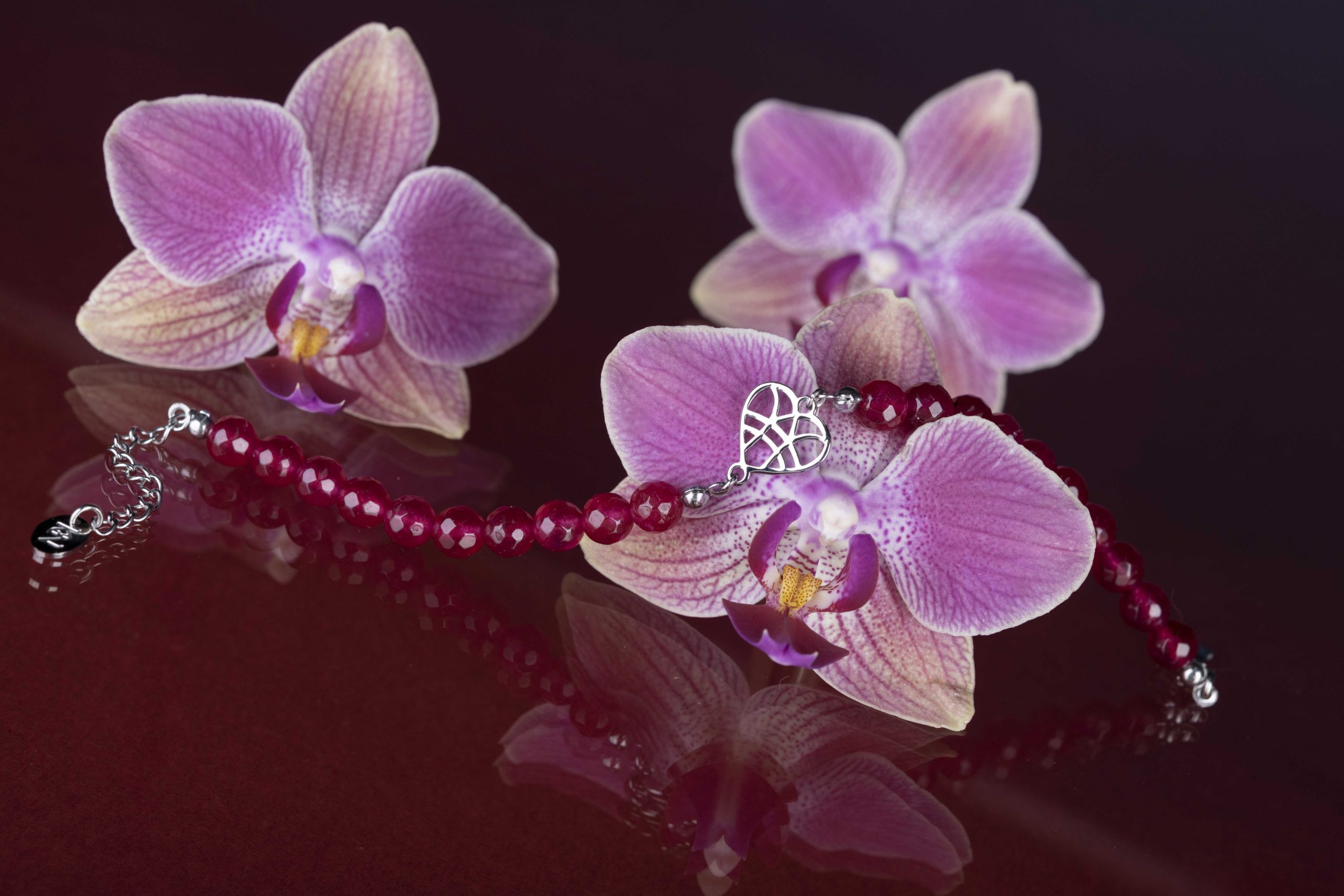 Náramok srdiečko IBA TEBE mini + achát 2