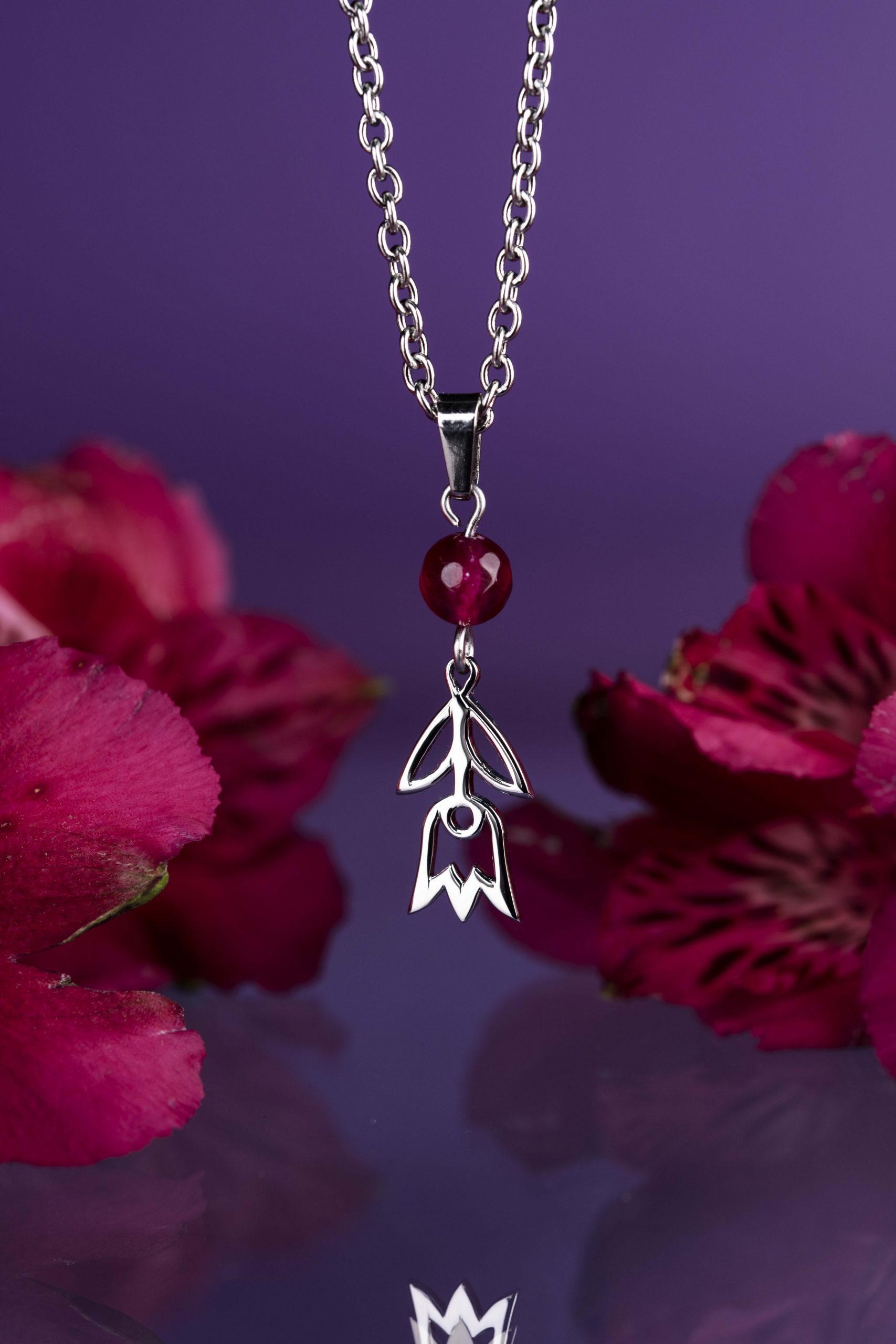 Prívesok zvonček Polomka + rubínový achát