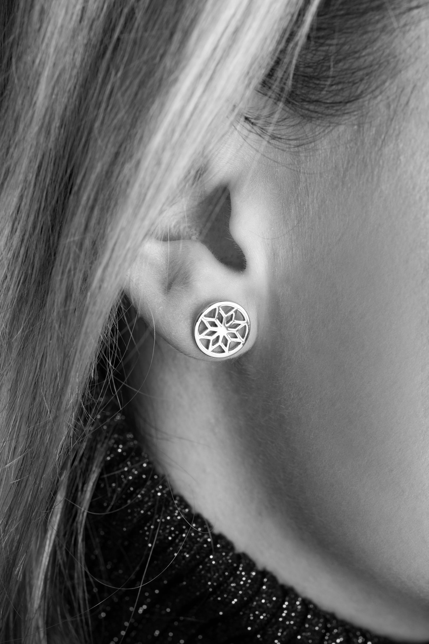 Napichovacie náušnice kruh hviezda – Pohorela 1