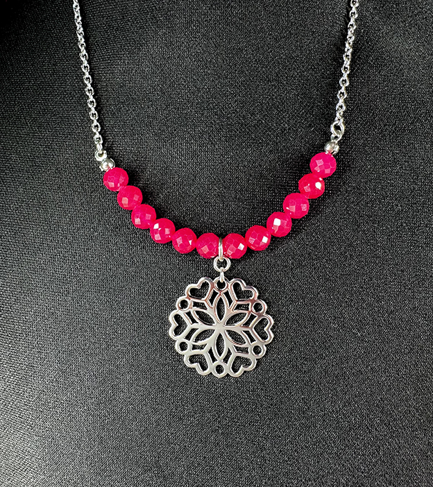 Náhrdelník - ornament Polomka 1  + rubínový korund