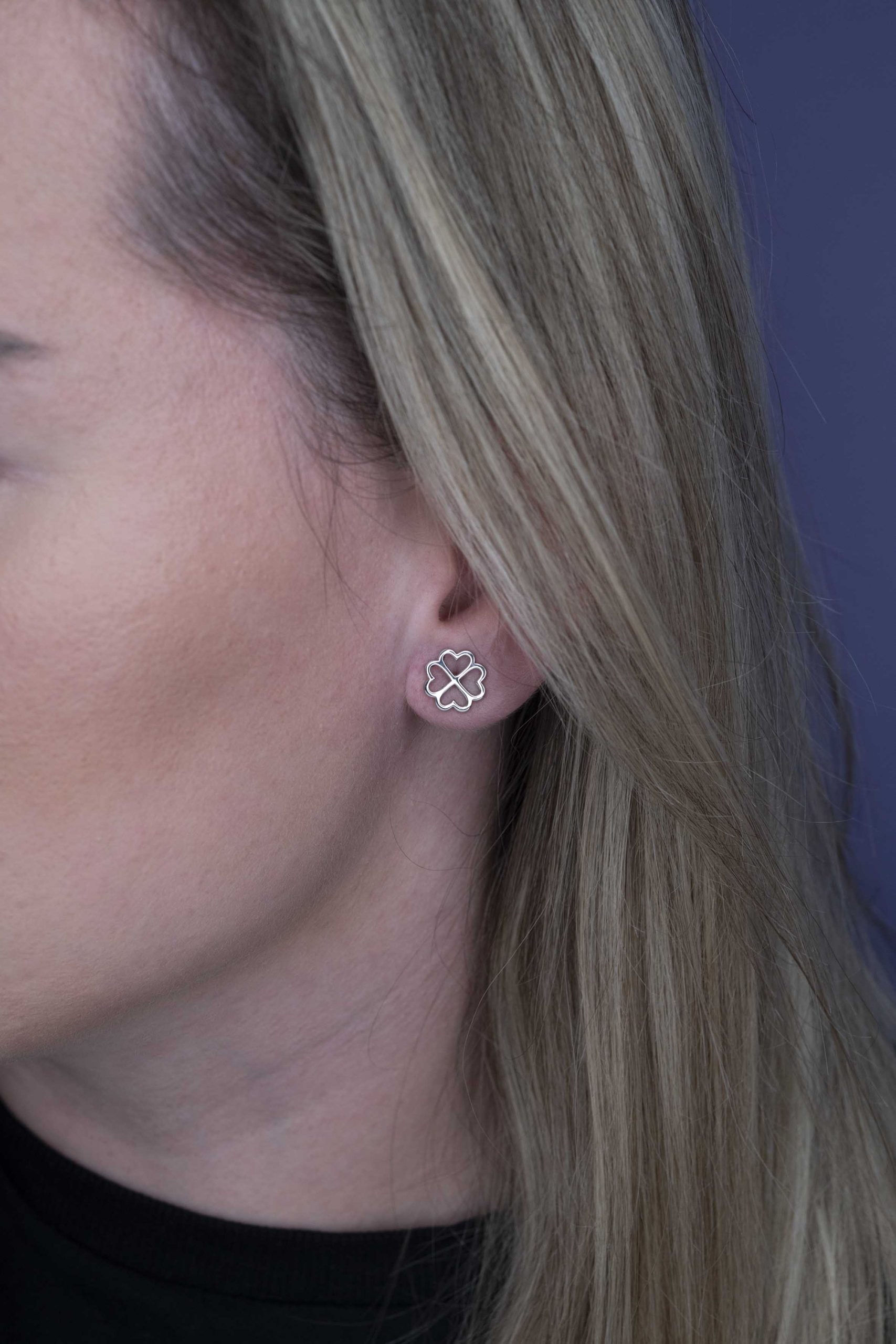 Napichovacie náušnice - štvorlístok Závadka