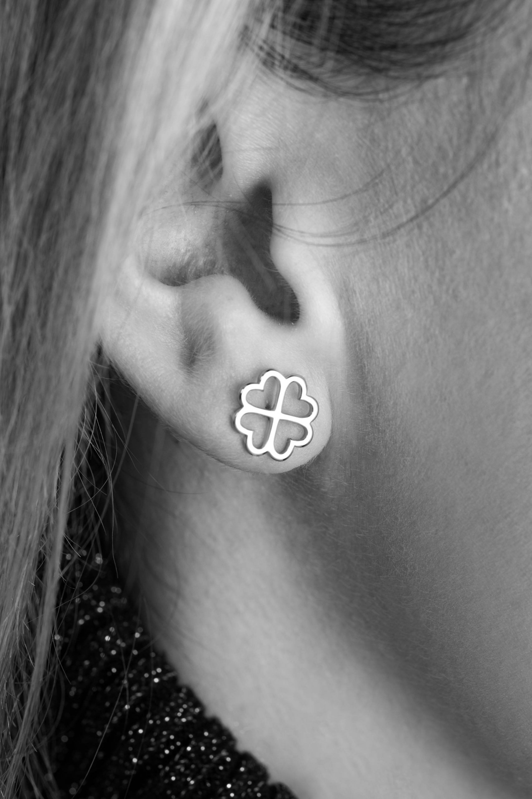 Napichovacie náušnice - štvorlístok Závadka