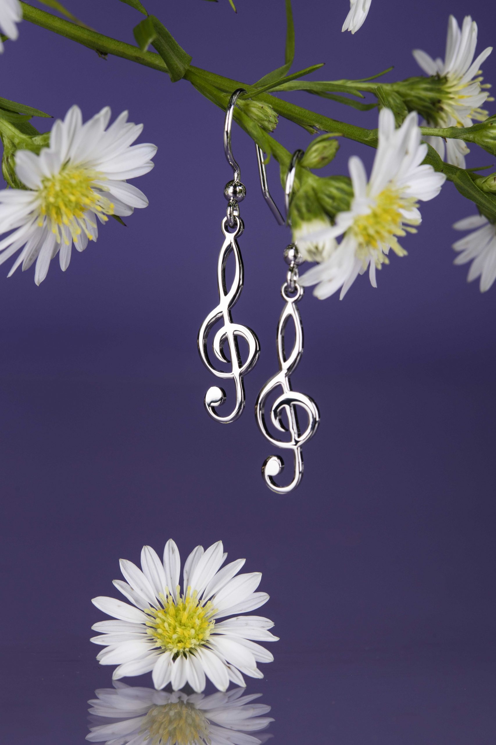 Náušnice husľový kľúč 1