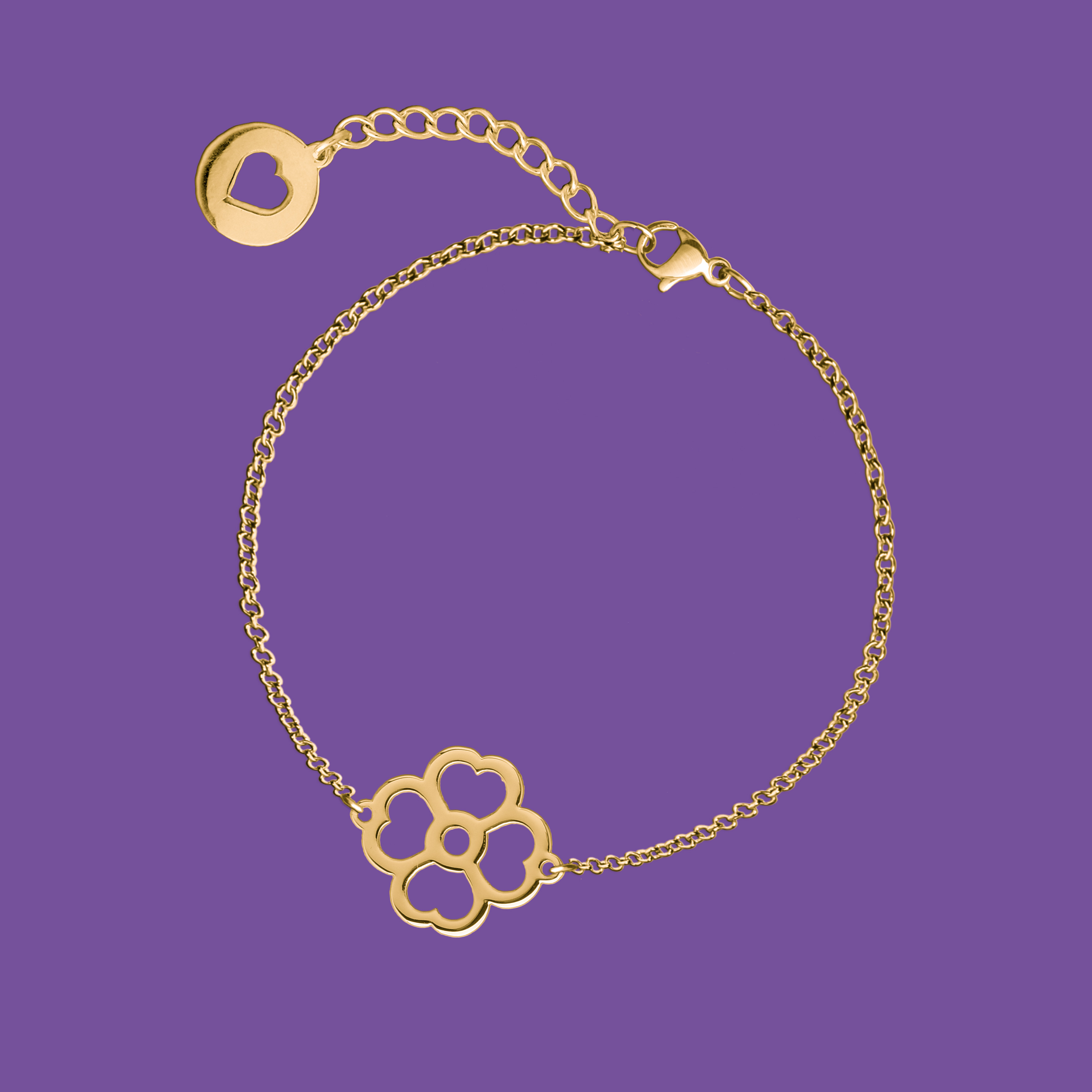 Náramok folk kvietok - klinček