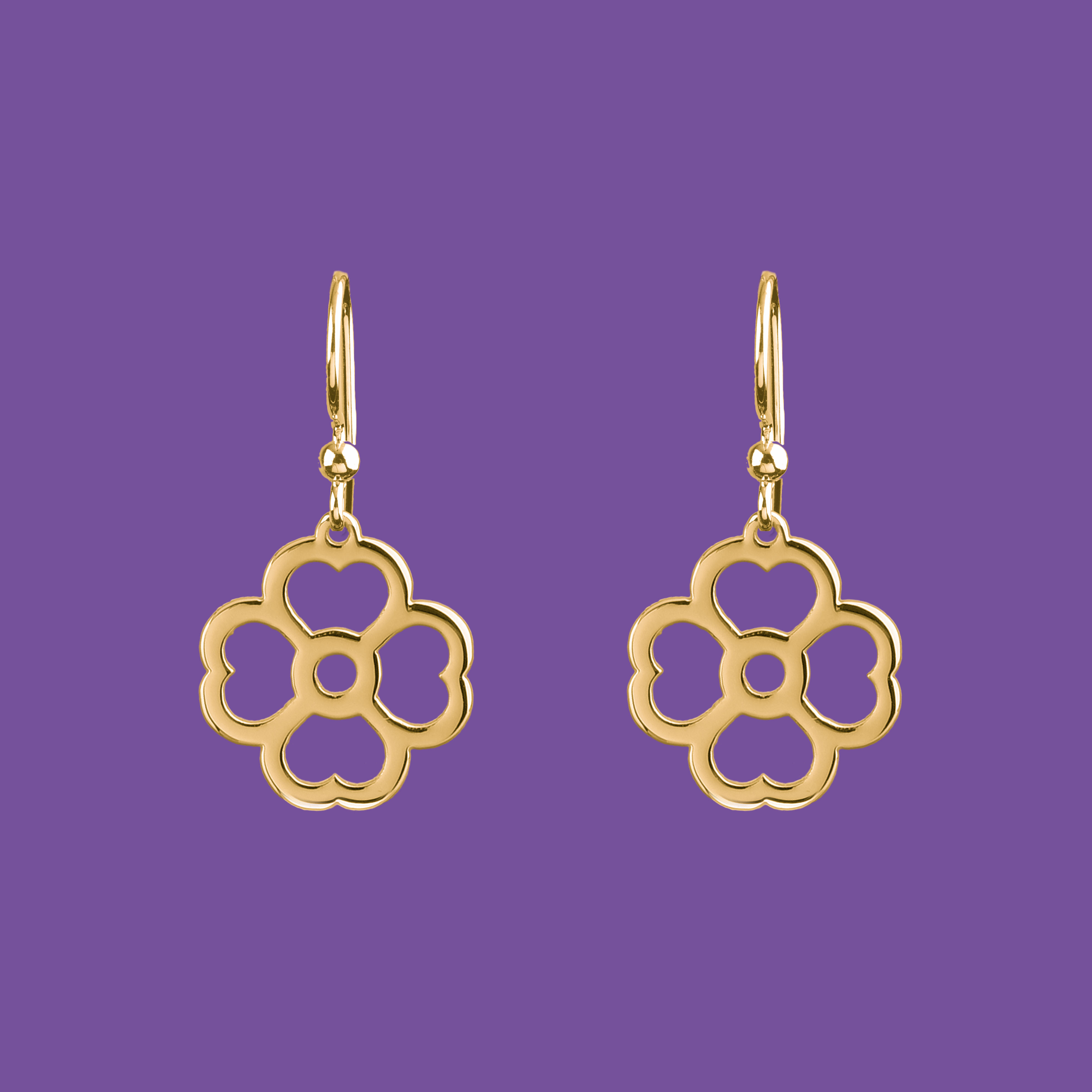 Náušnice folk kvietok - klinček