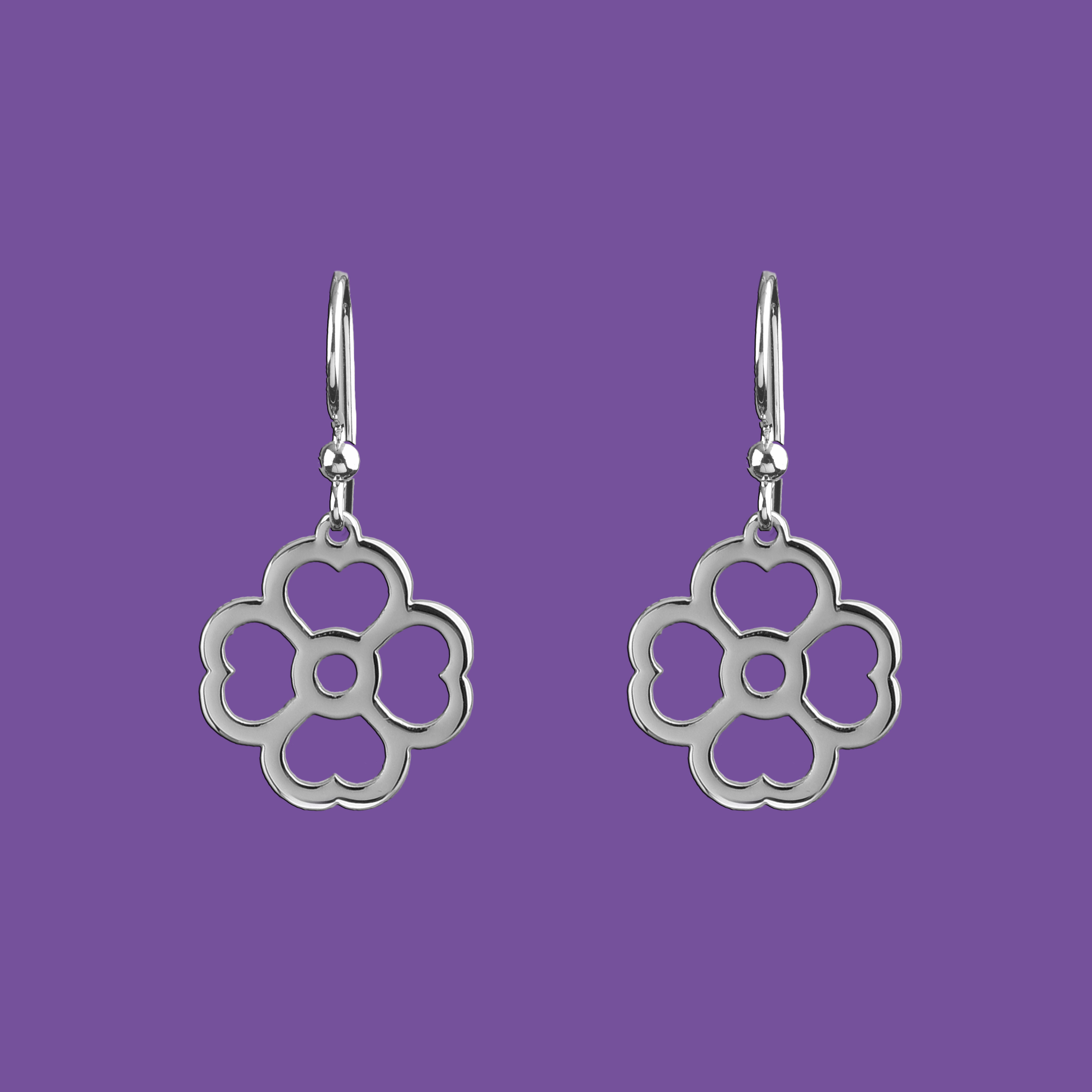 Náušnice folk kvietok - klinček