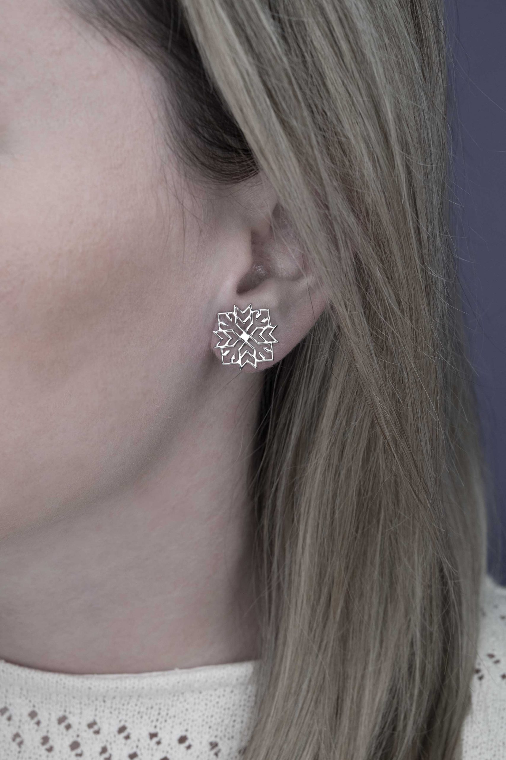 Napichovacie náušnice Pohorelá štvorec 2