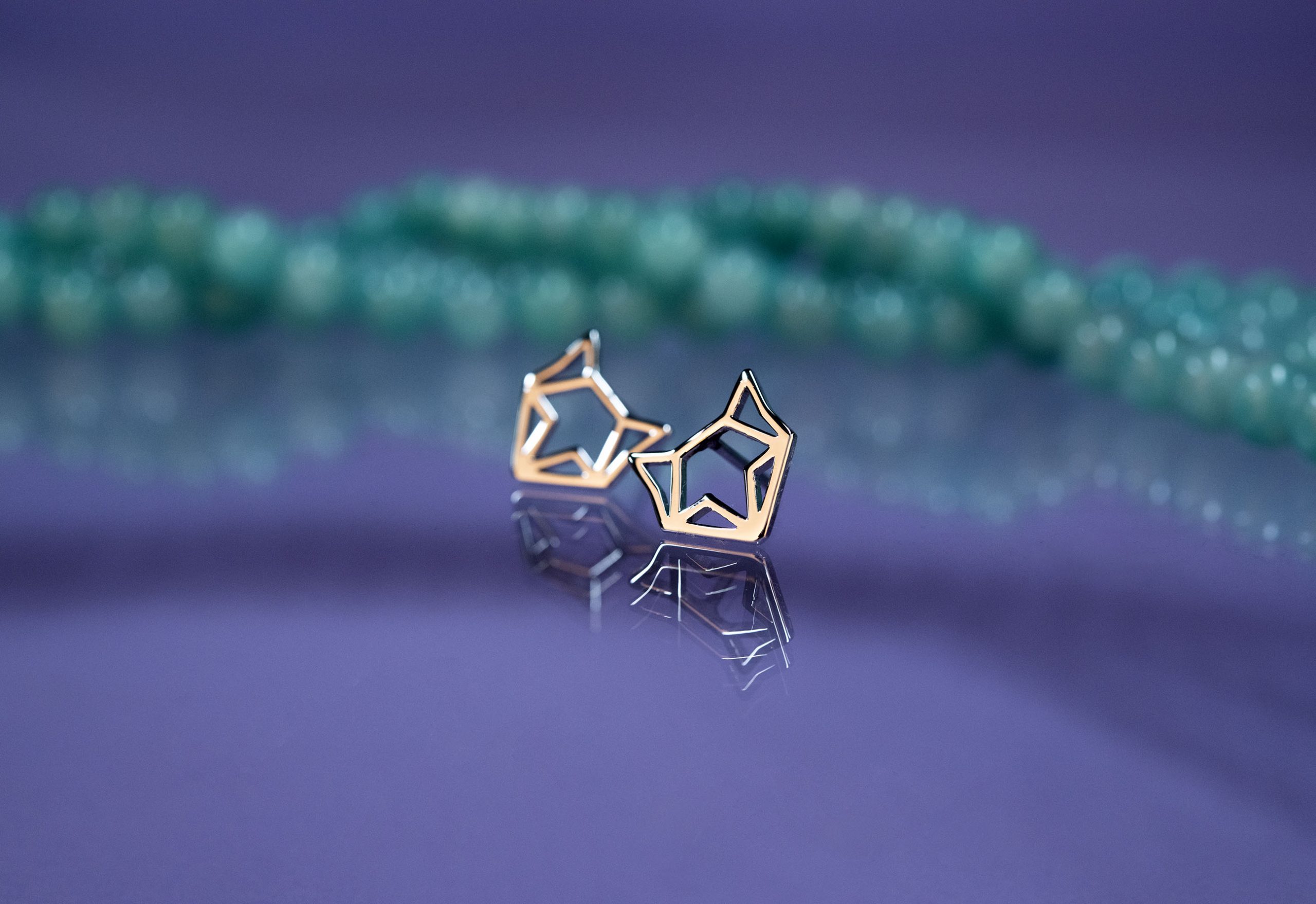 Napichovacie náušnice líška