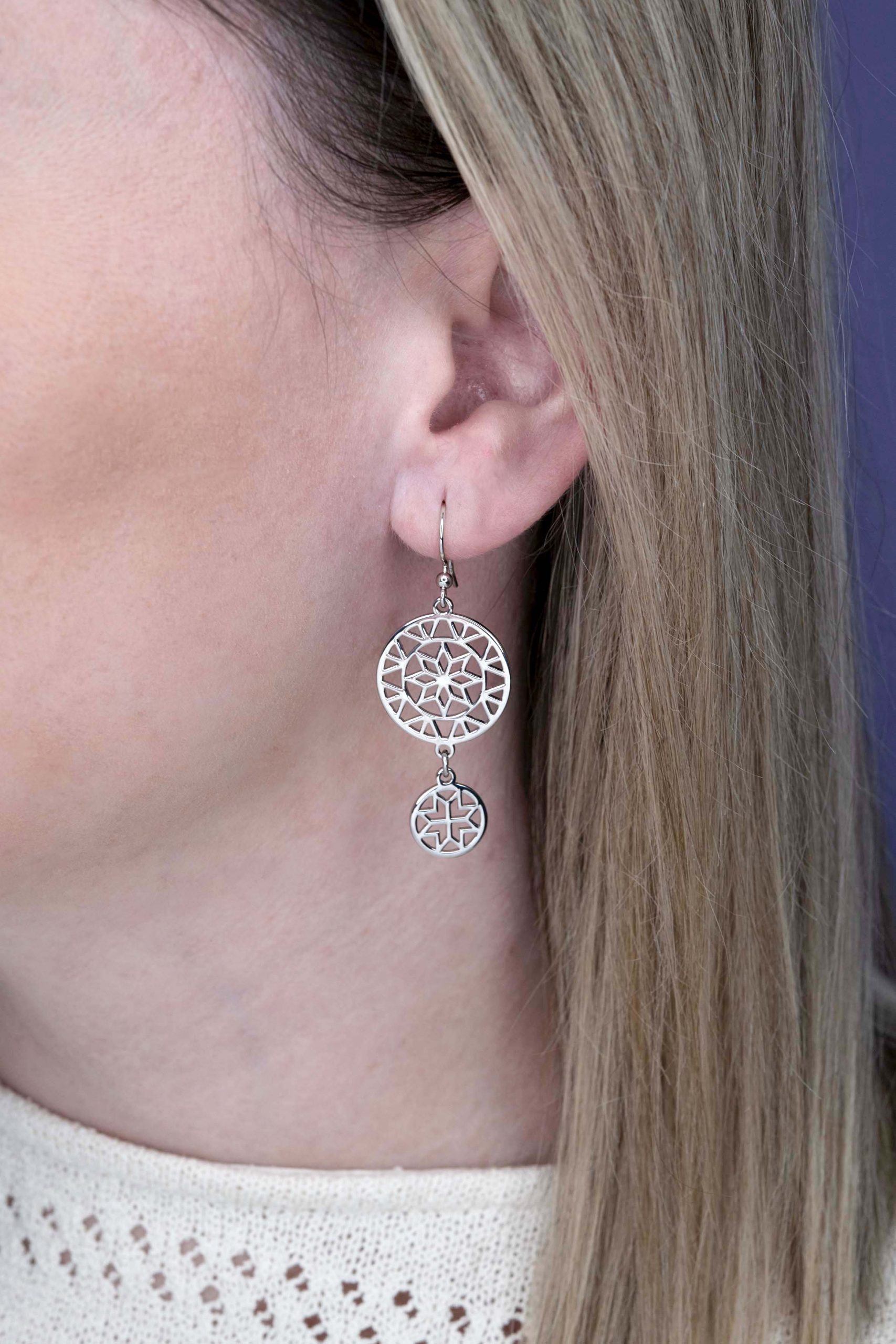 Náušnice  kruhy hviezdy - Pohorela  - skladané 1