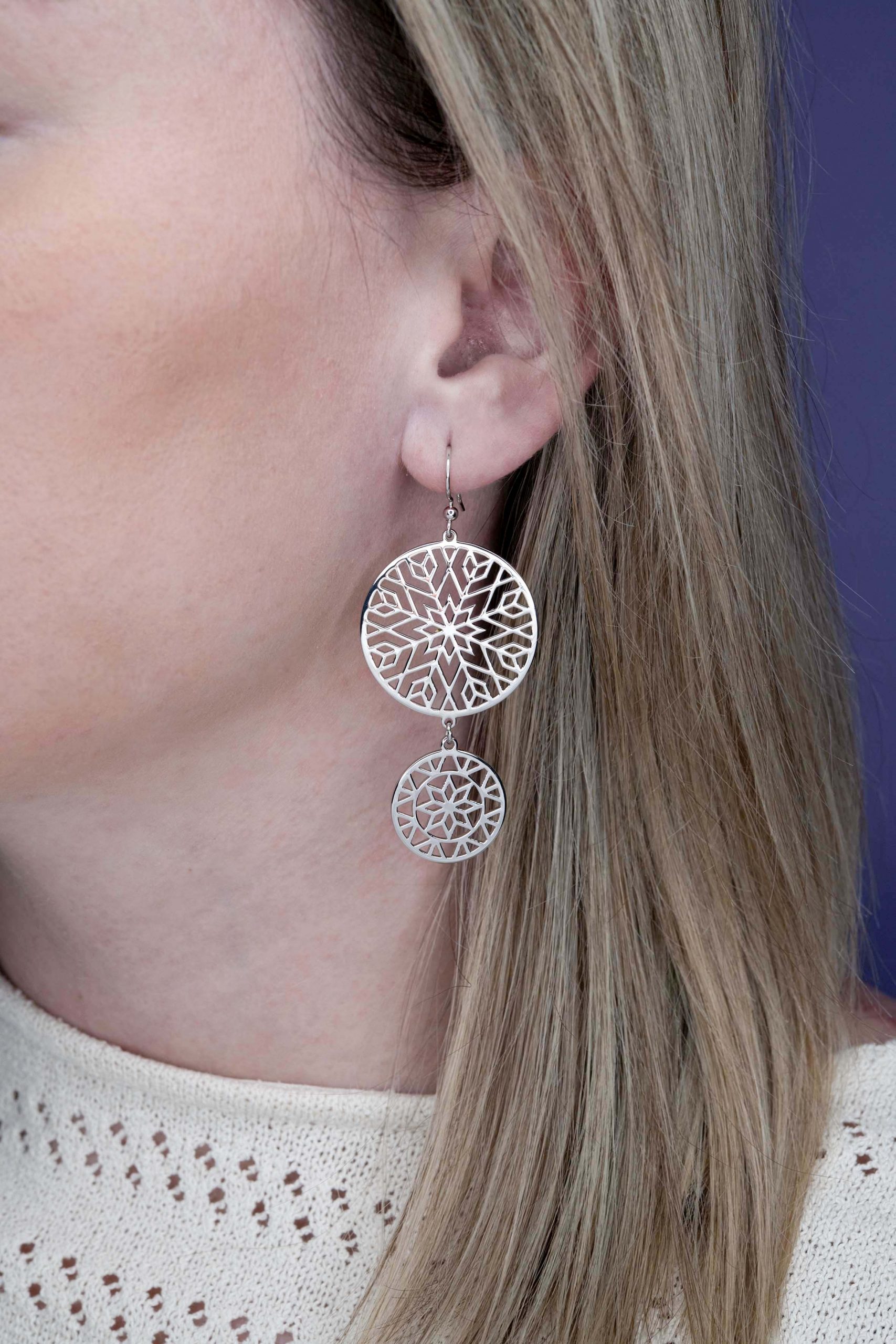 Náušnice  kruhy hviezdy - Pohorela  - skladané 2