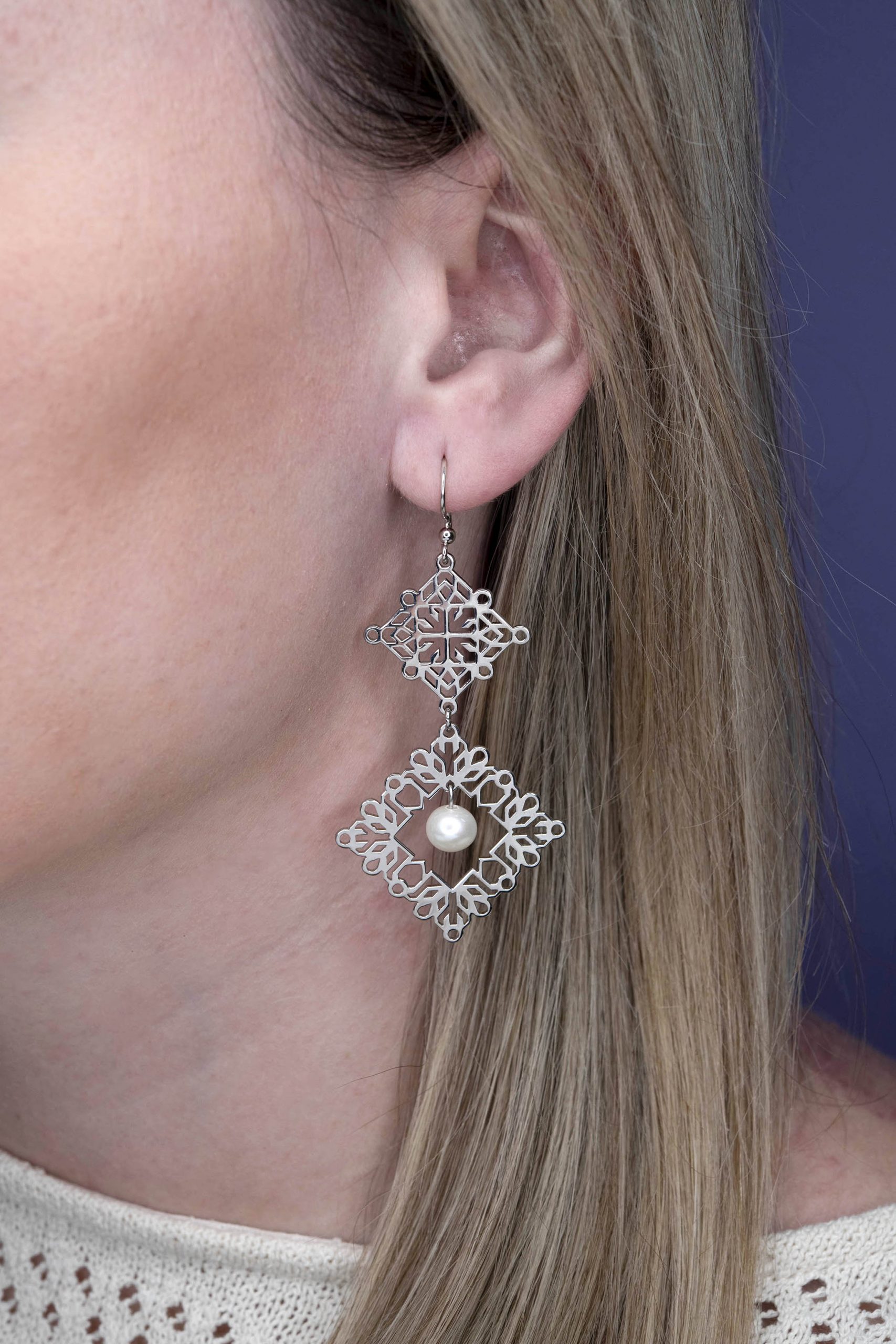 Náušnice štvorec hviezda – Pohorela 6