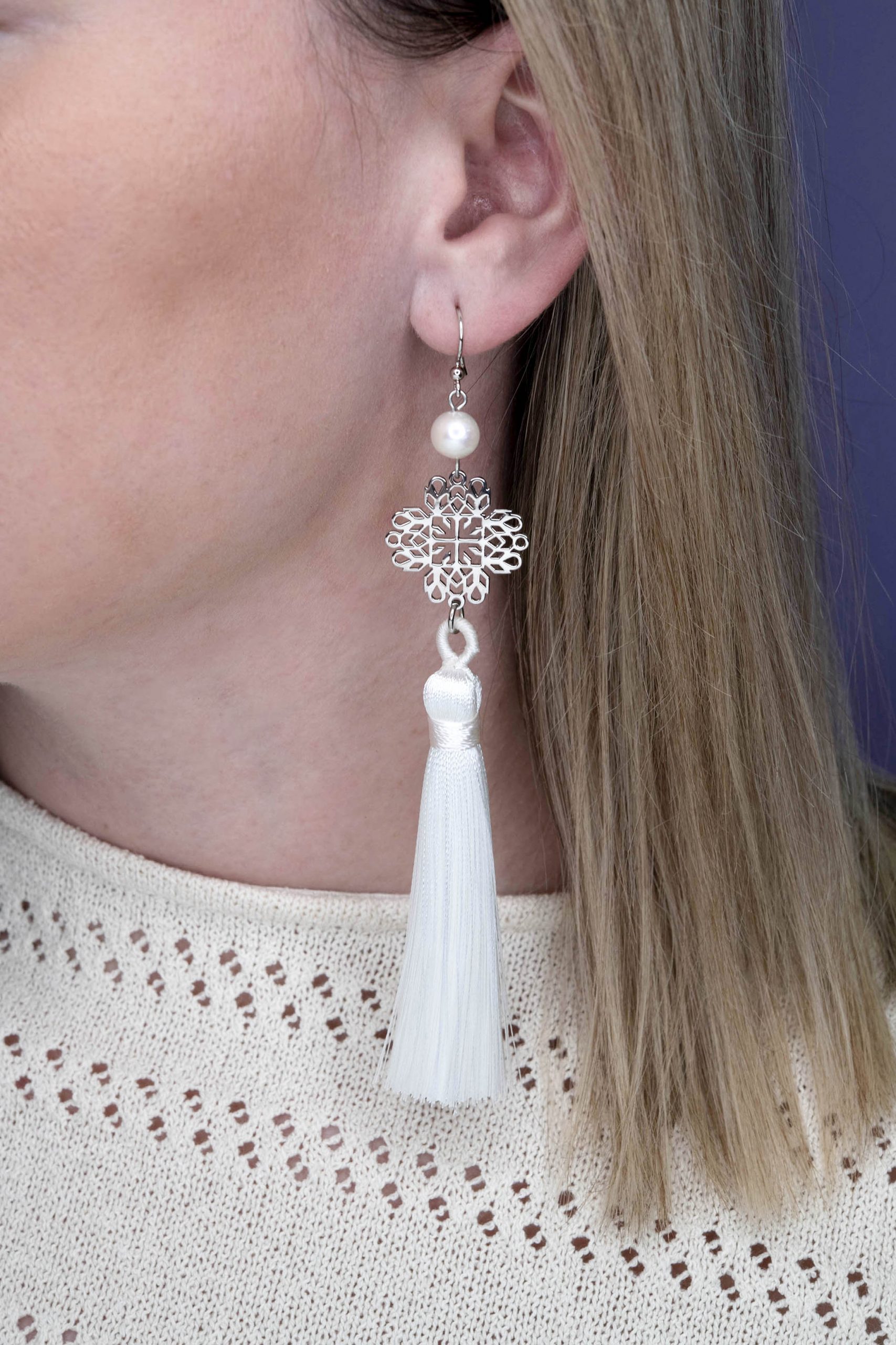 Náušnice – štvorec hviezda – Pohorela 3 strapce