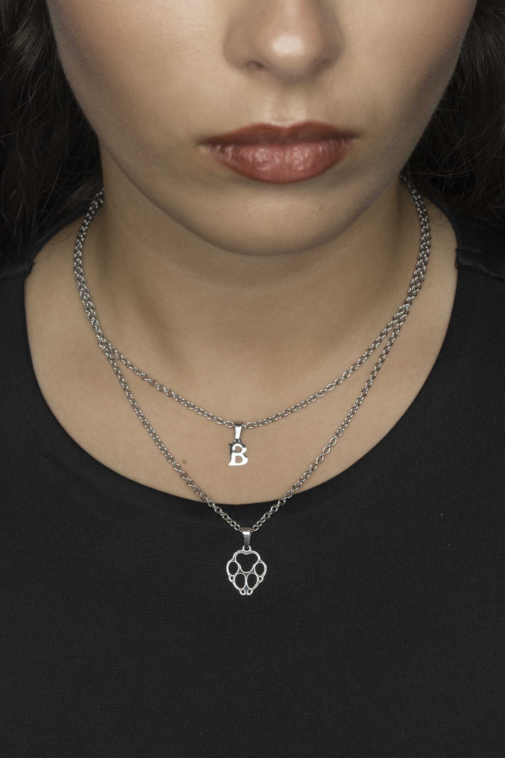 Dvojradový labka pes CAMI s písmenom (rôzne písmená na výber)