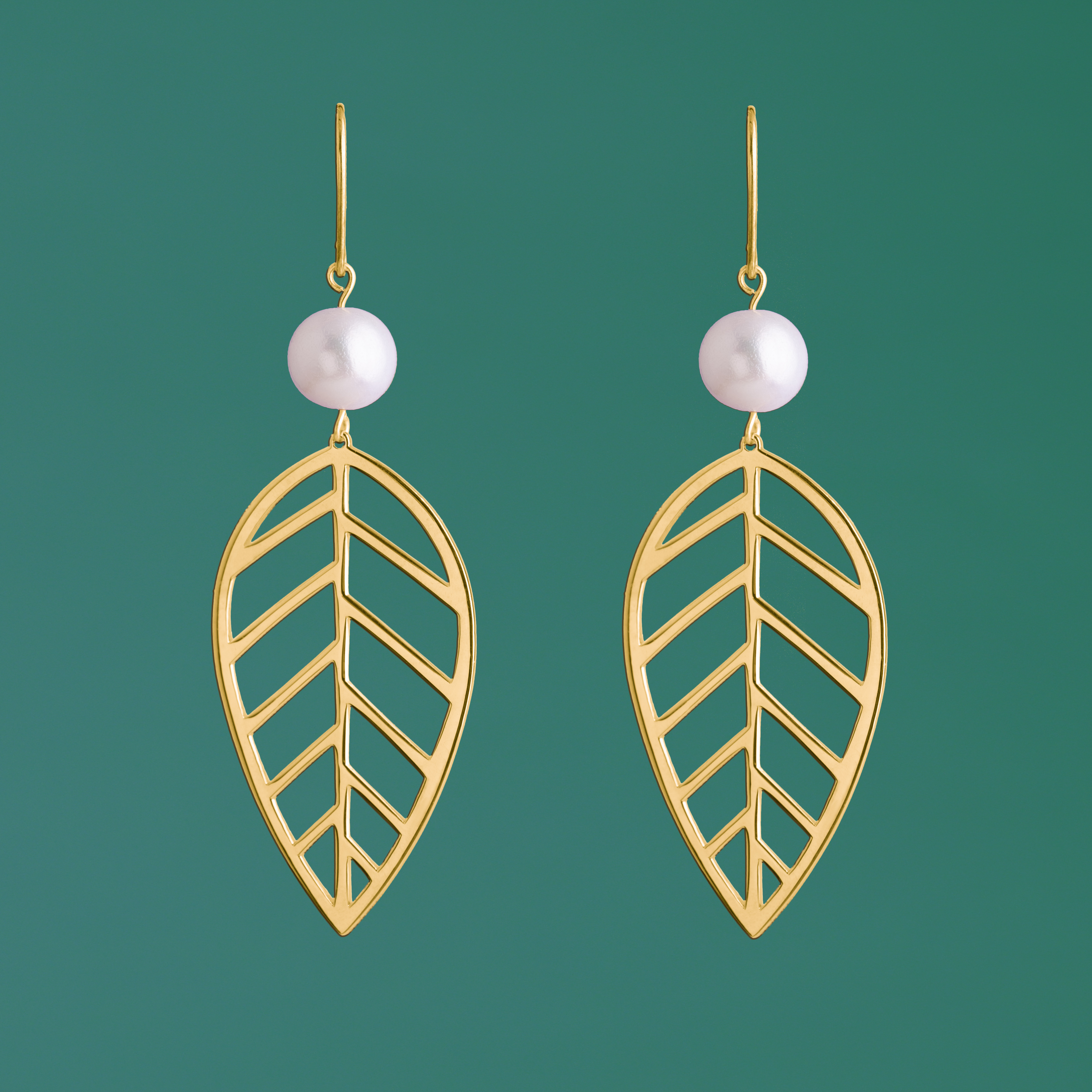 Náušnice bukový list