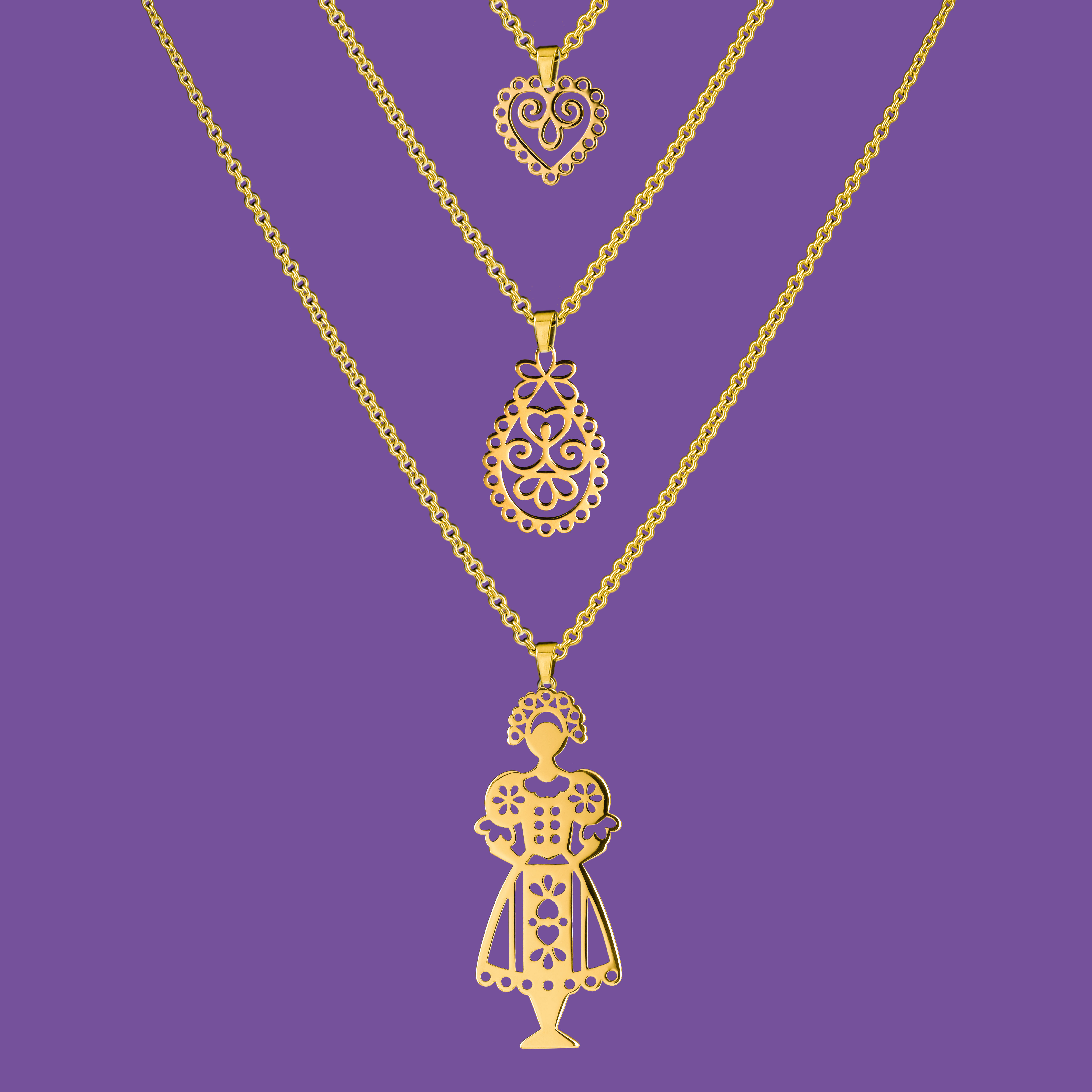 Trojradový náhrdelník Marína