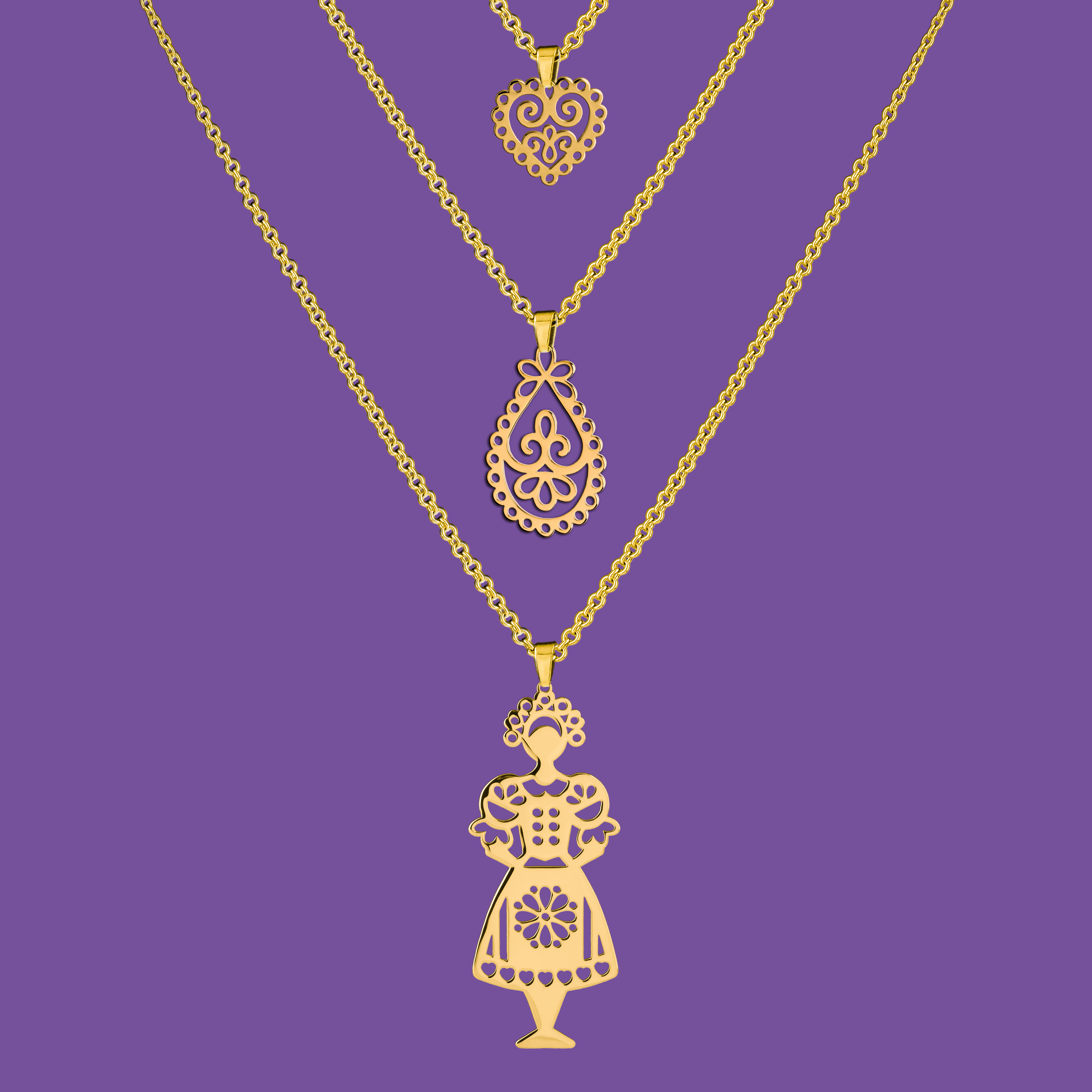 Trojradový náhrdelník Nevesta hôľ