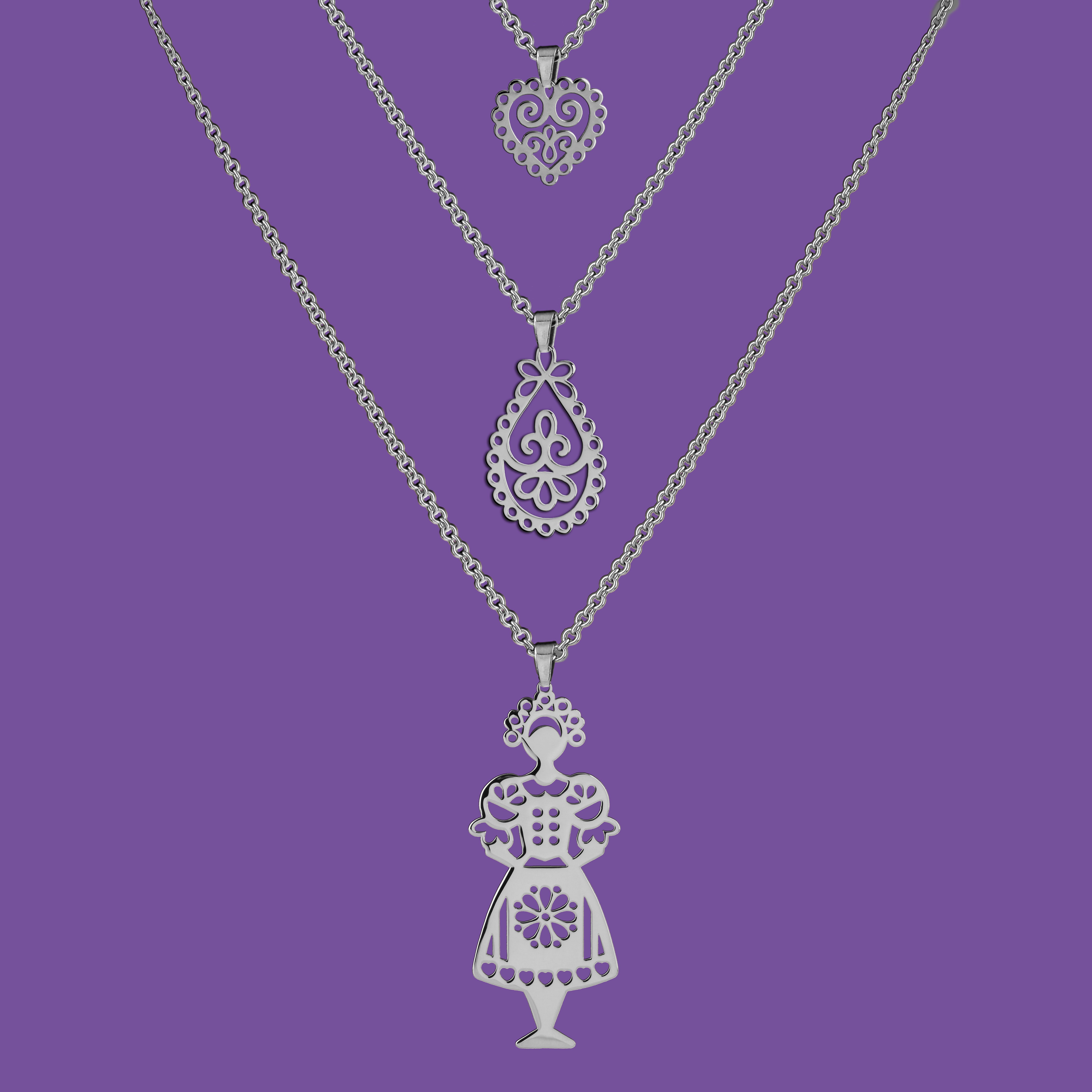 Trojradový náhrdelník Nevesta hôľ