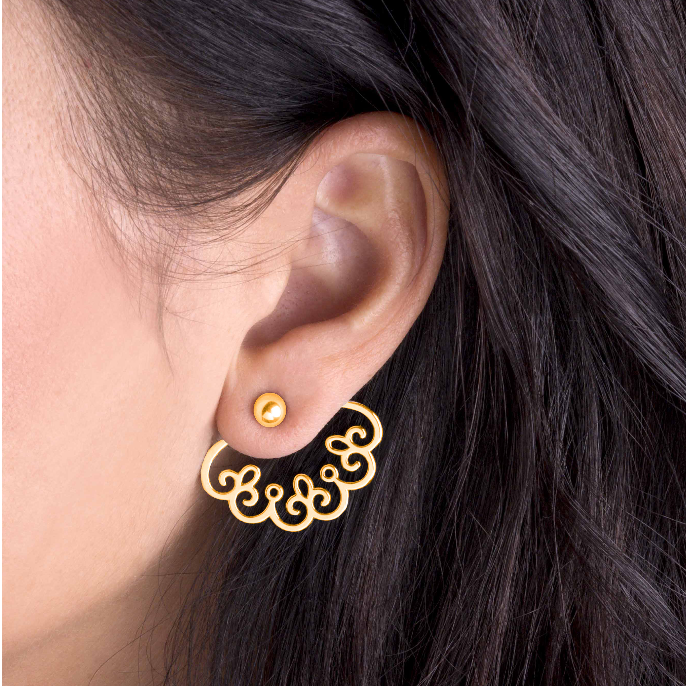 Záušnice čipka - malý vejárik 1