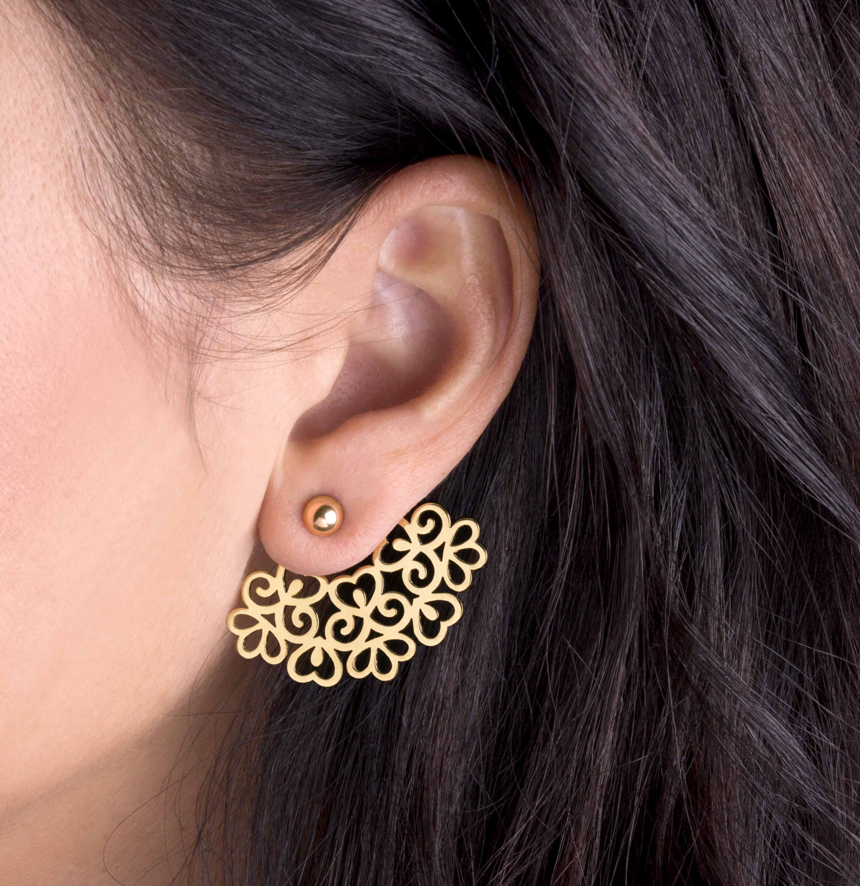 Záušnice čipka - malý vejárik 2