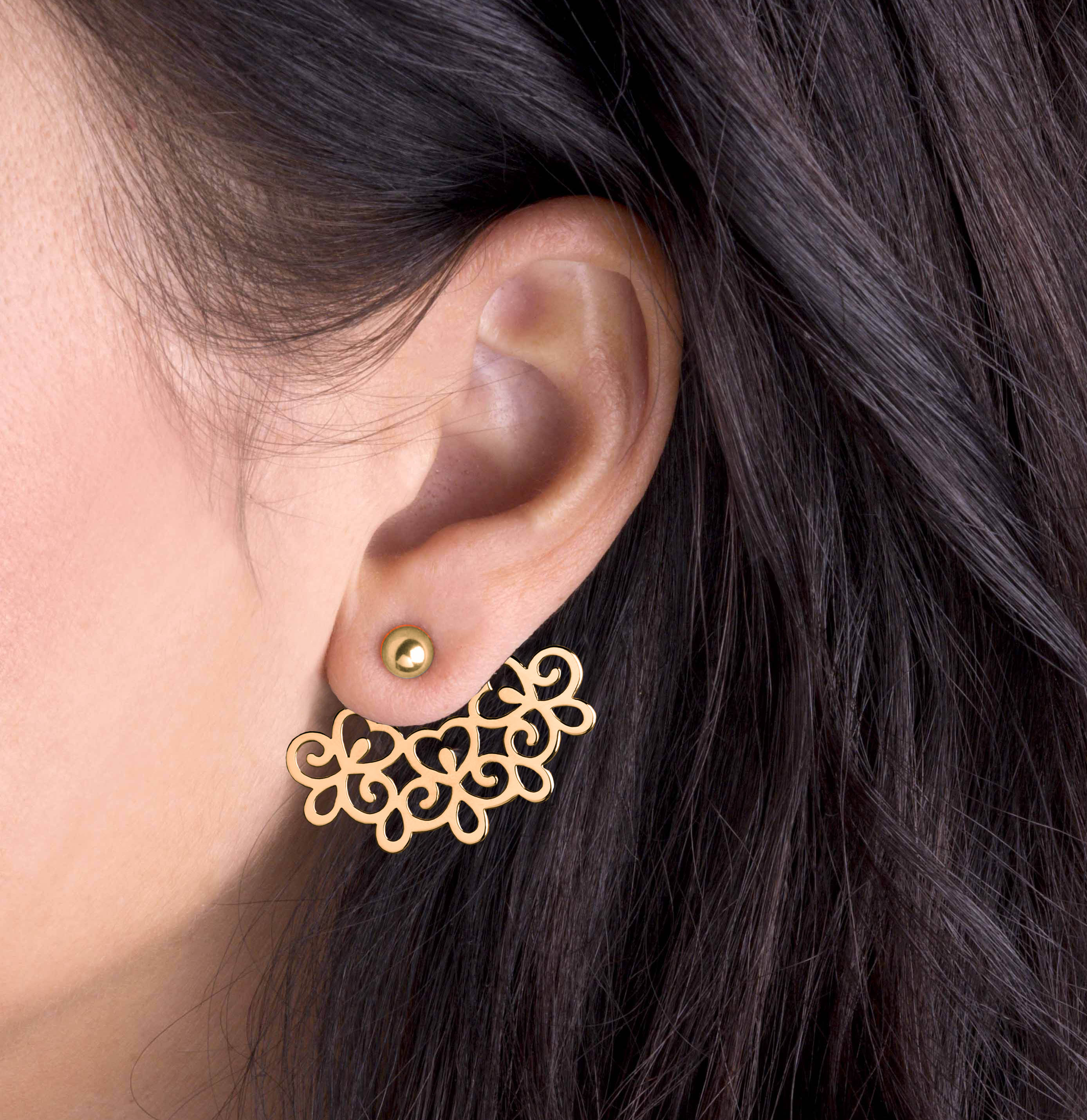 Záušnice čipka - malý vejárik 3