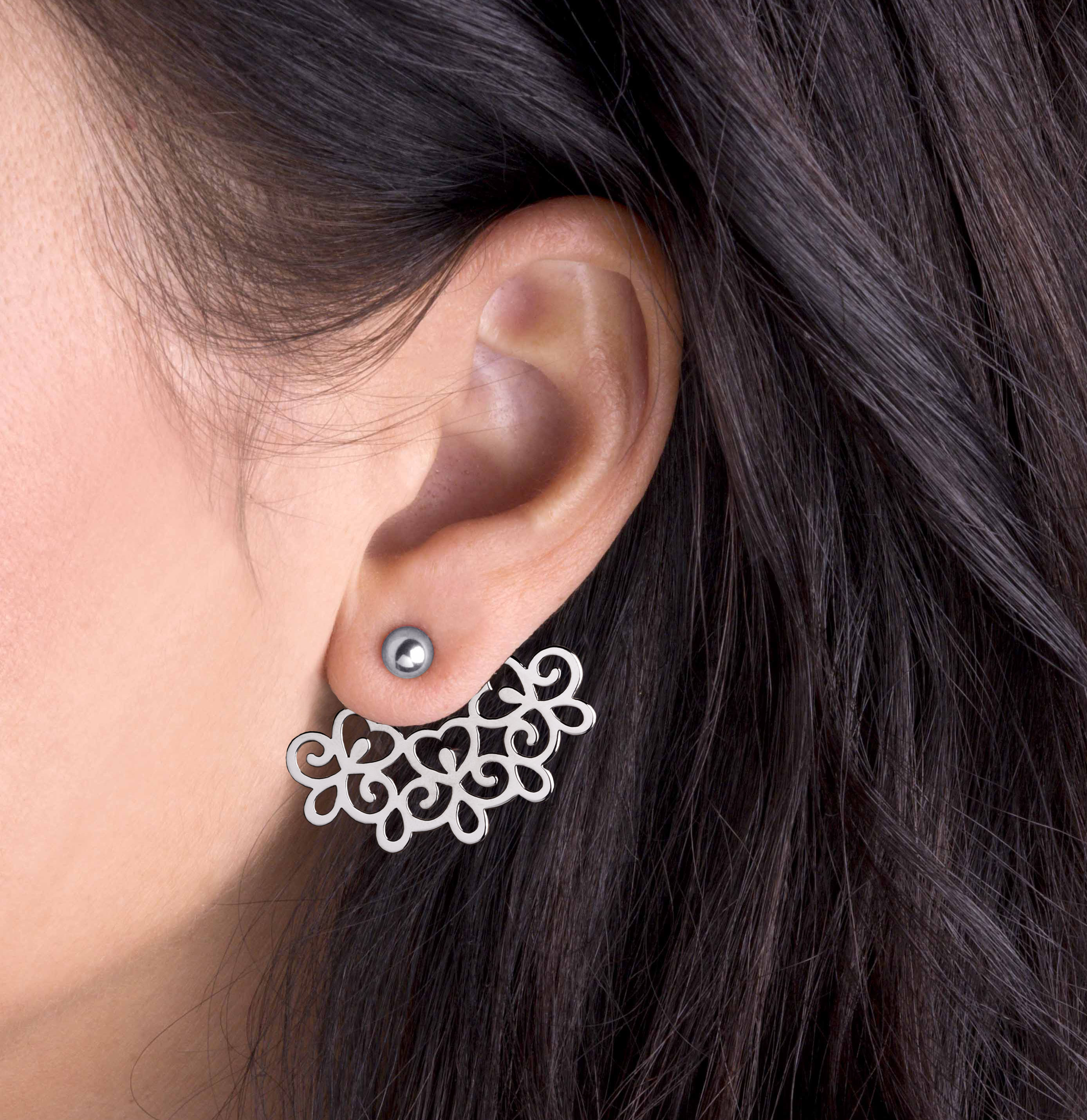 Záušnice čipka - malý vejárik 3