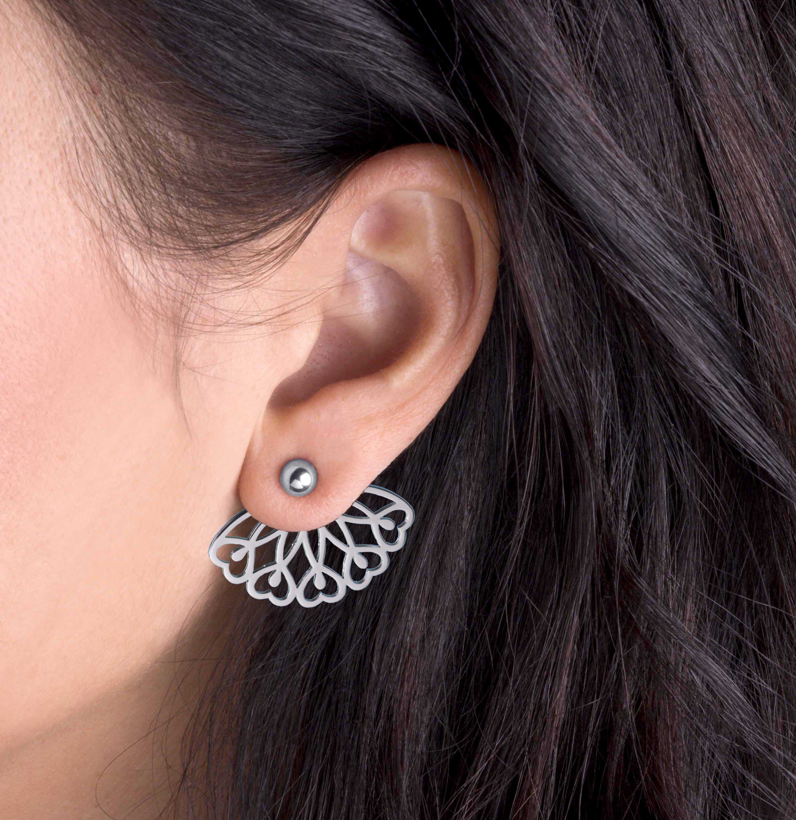 Záušnice čipka - malý vejárik 4