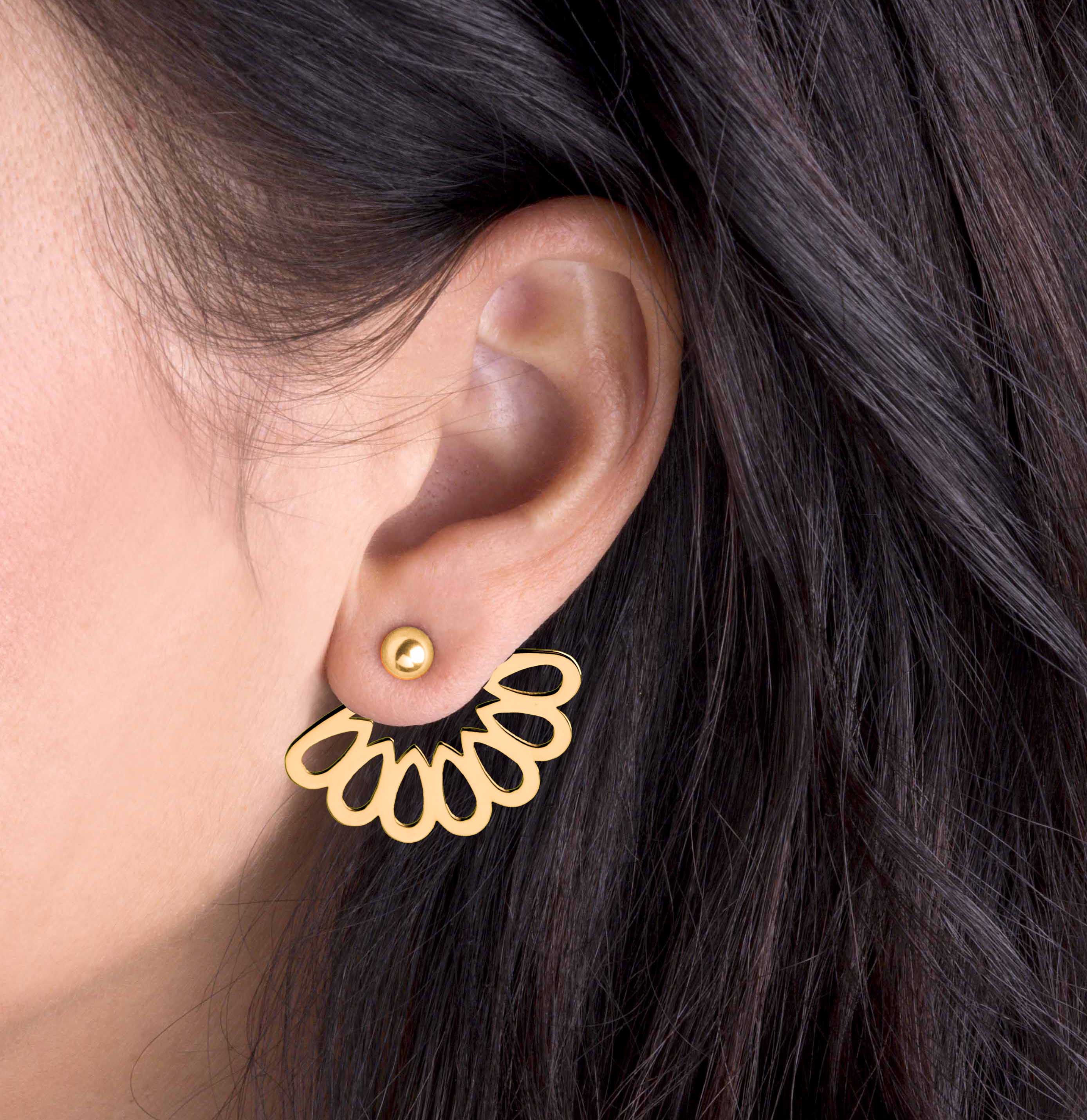 Záušnice cíferské mustry - malý vejárik 1