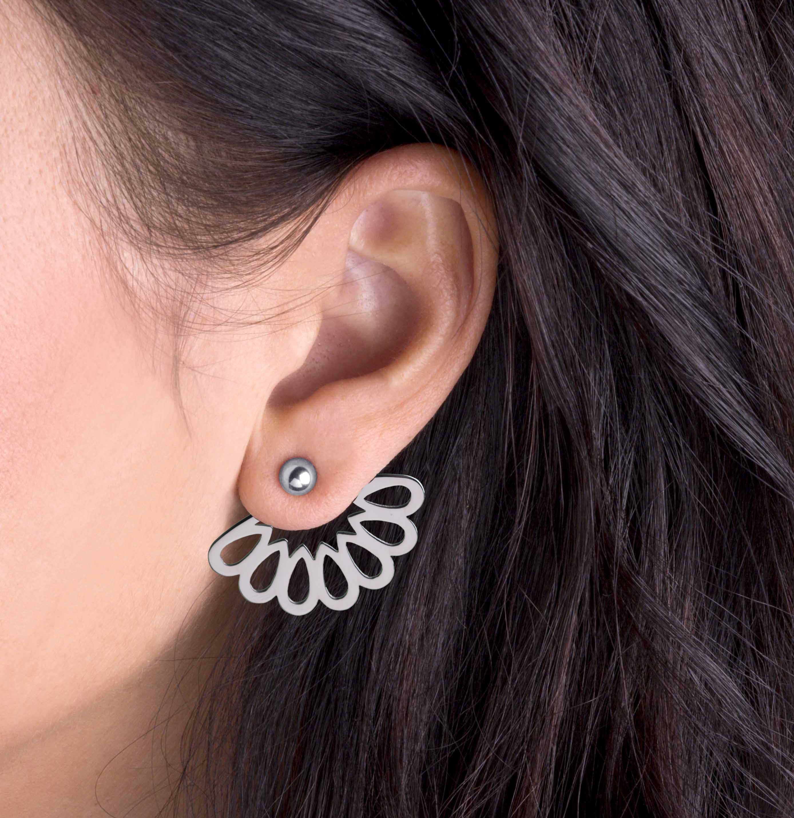 Záušnice cíferské mustry - malý vejárik 1