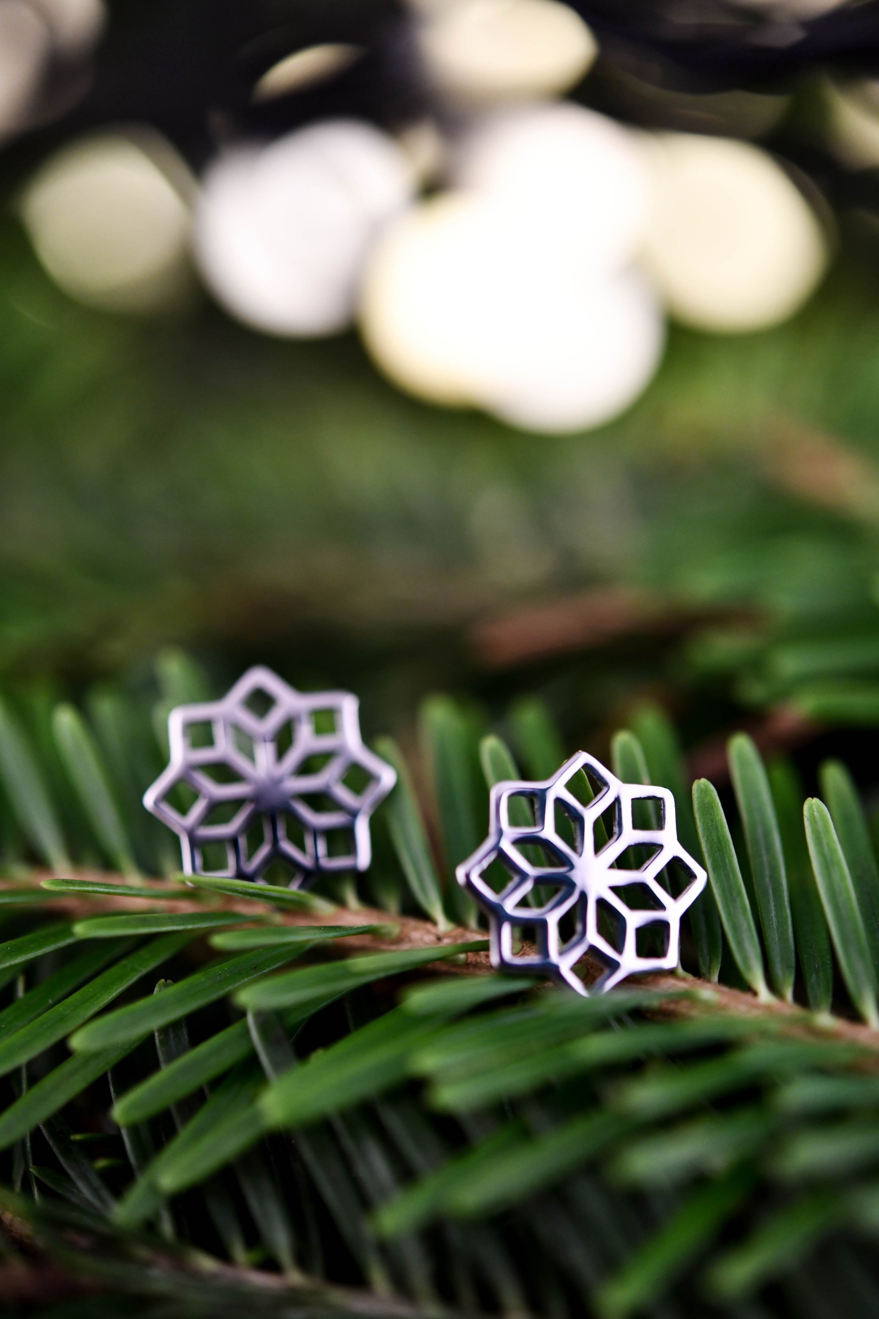 Napichovacie náušnice geometria - hviezda 2