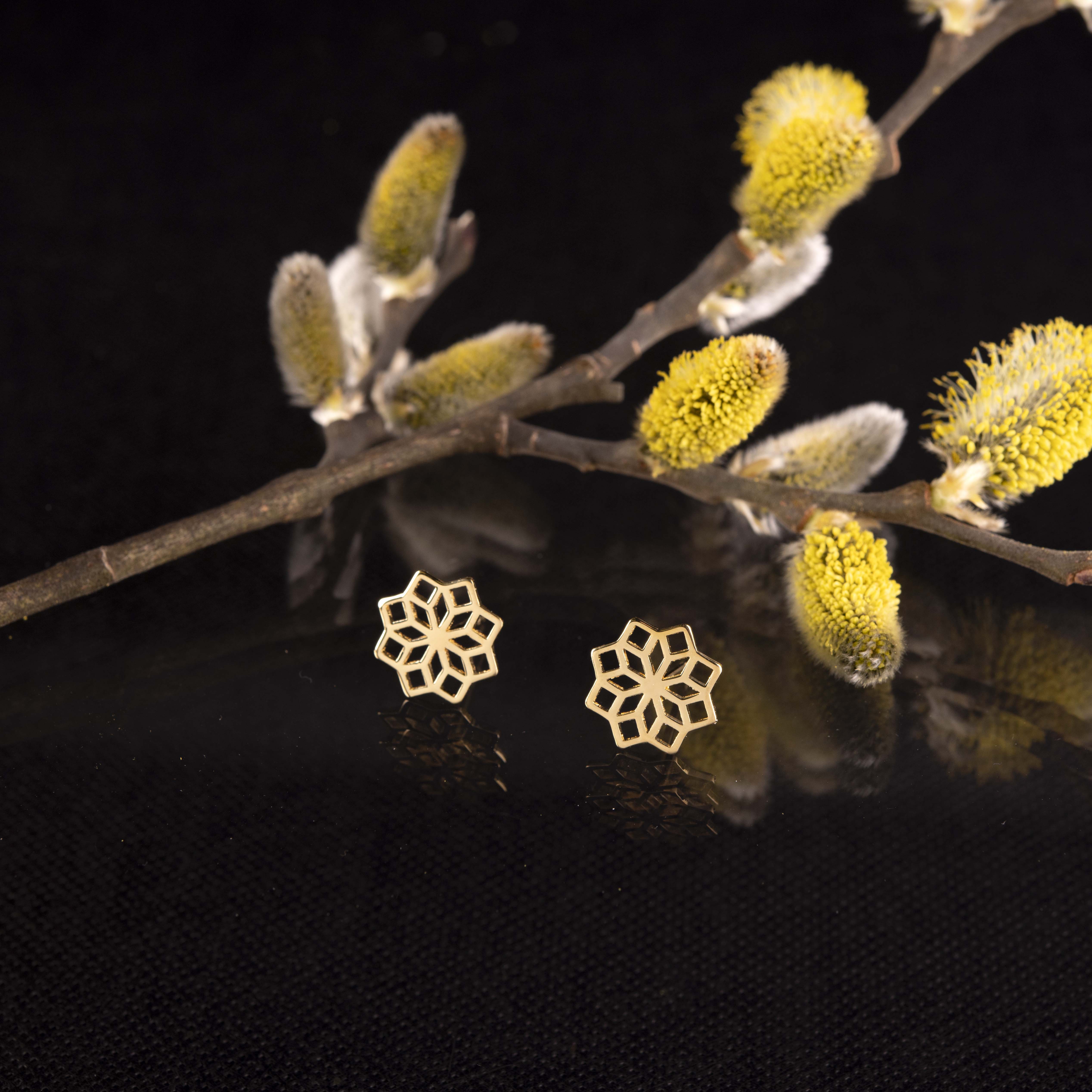 Napichovacie náušnice geometria - hviezda 2