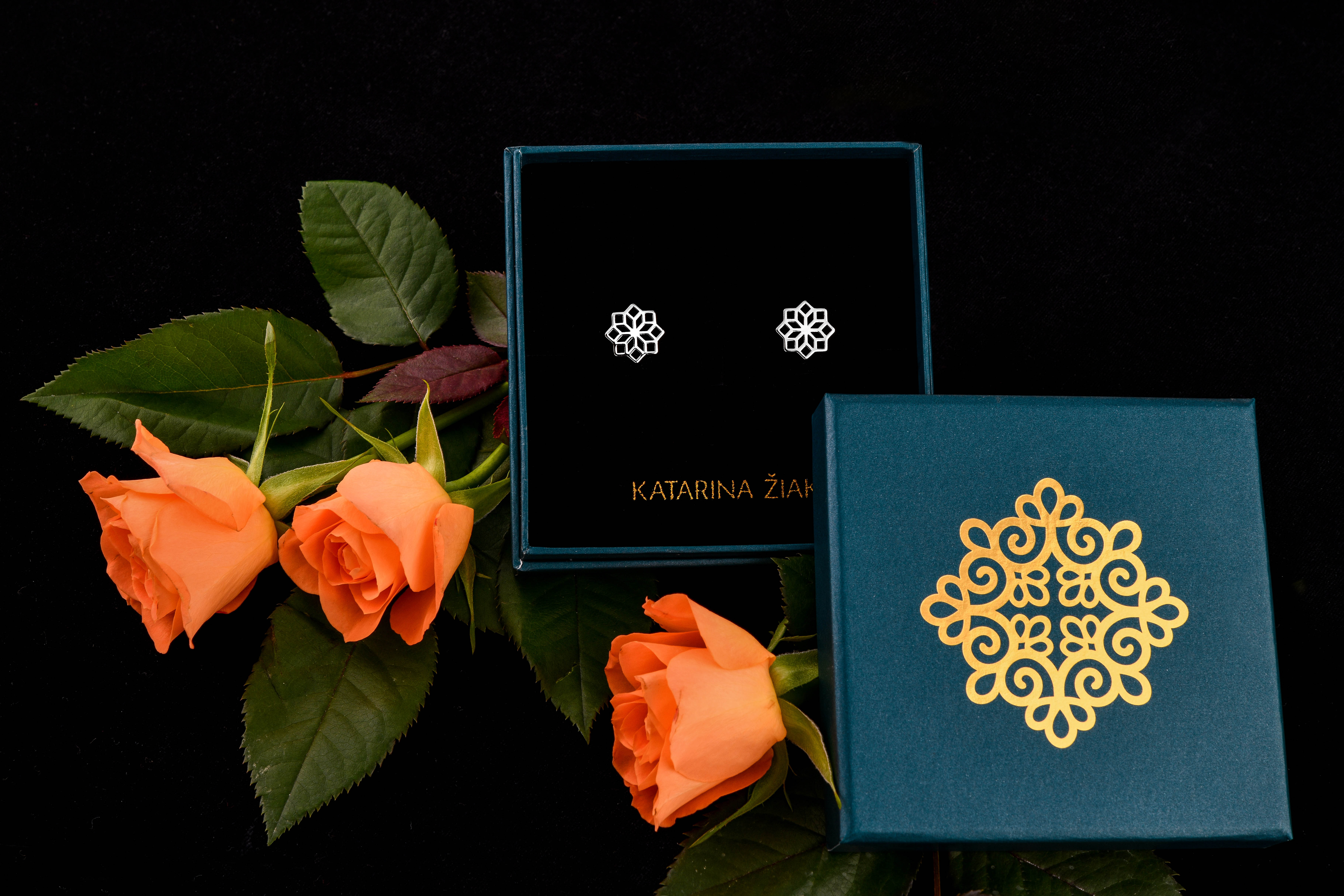 Napichovacie náušnice geometria - hviezda 2