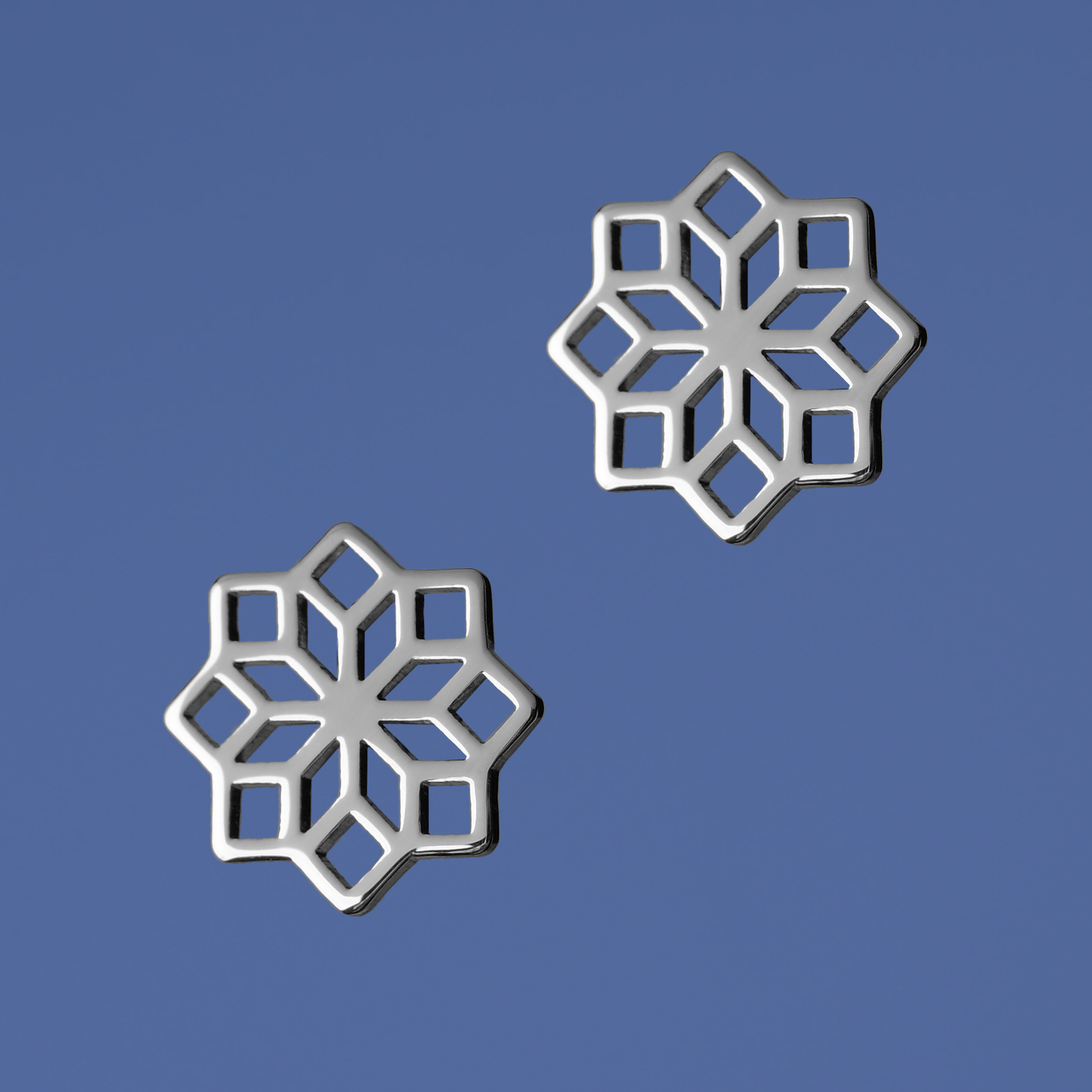 Napichovacie náušnice geometria - hviezda 2