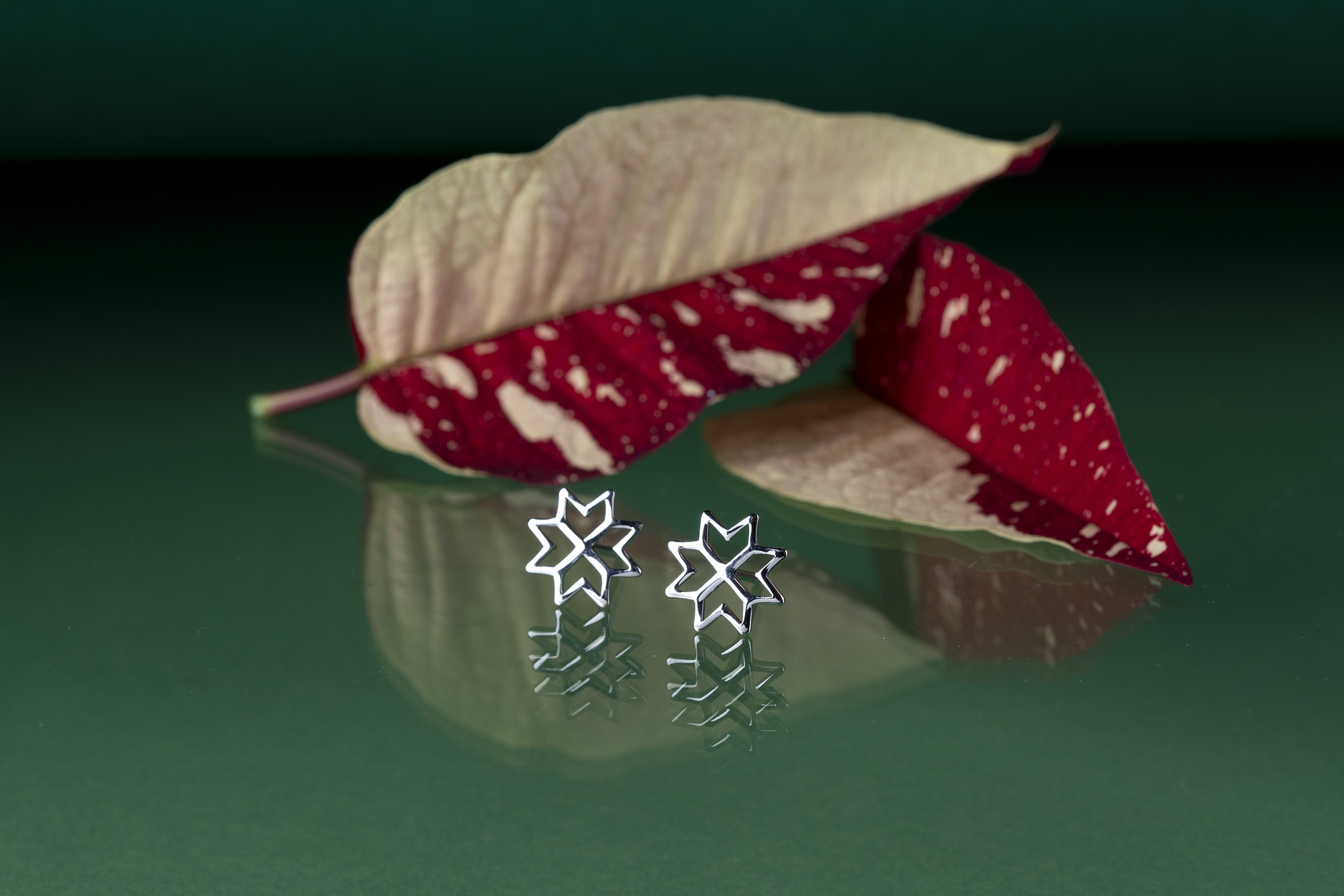 Napichovacie náušnice geometria - hviezda 1