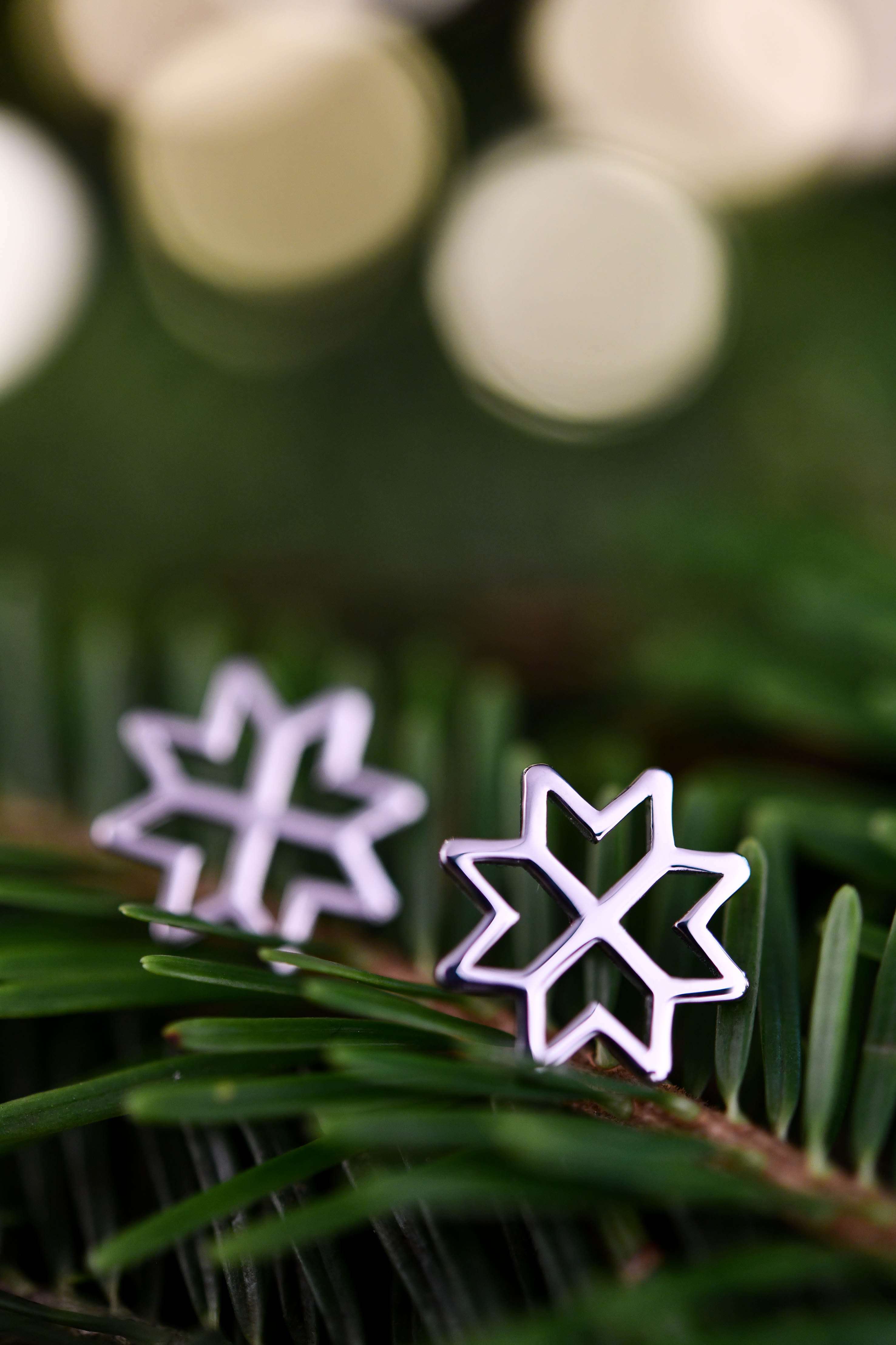 Napichovacie náušnice geometria - hviezda 1