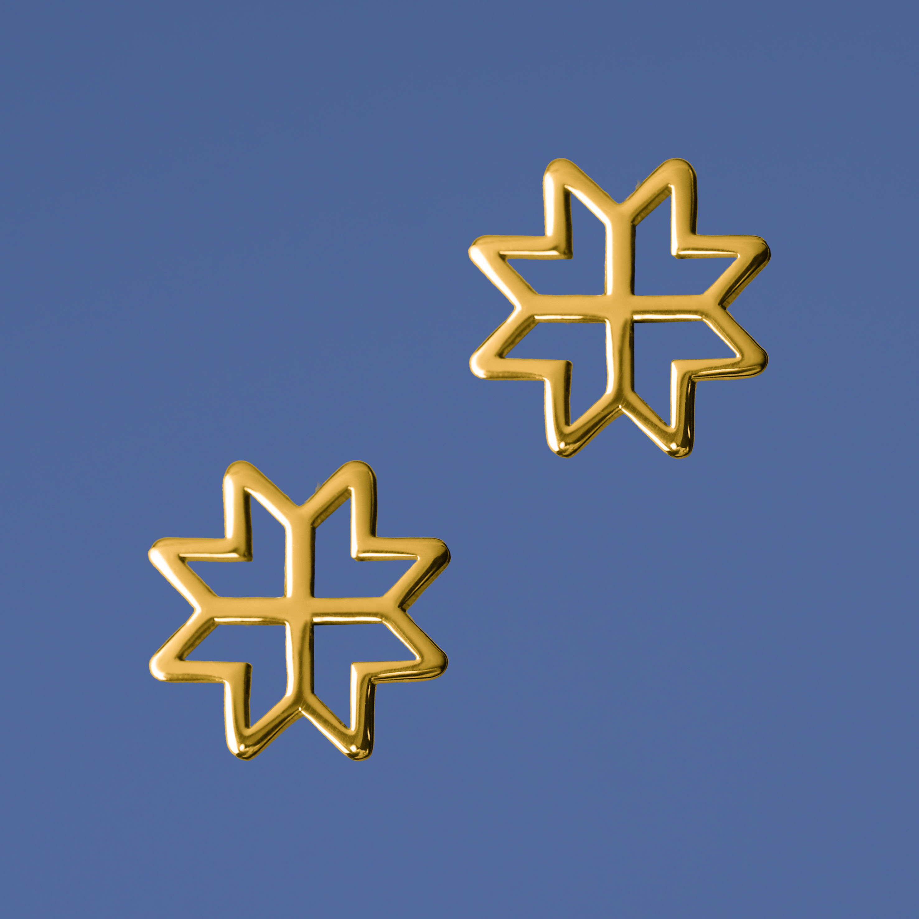 Napichovacie náušnice geometria - hviezda 1